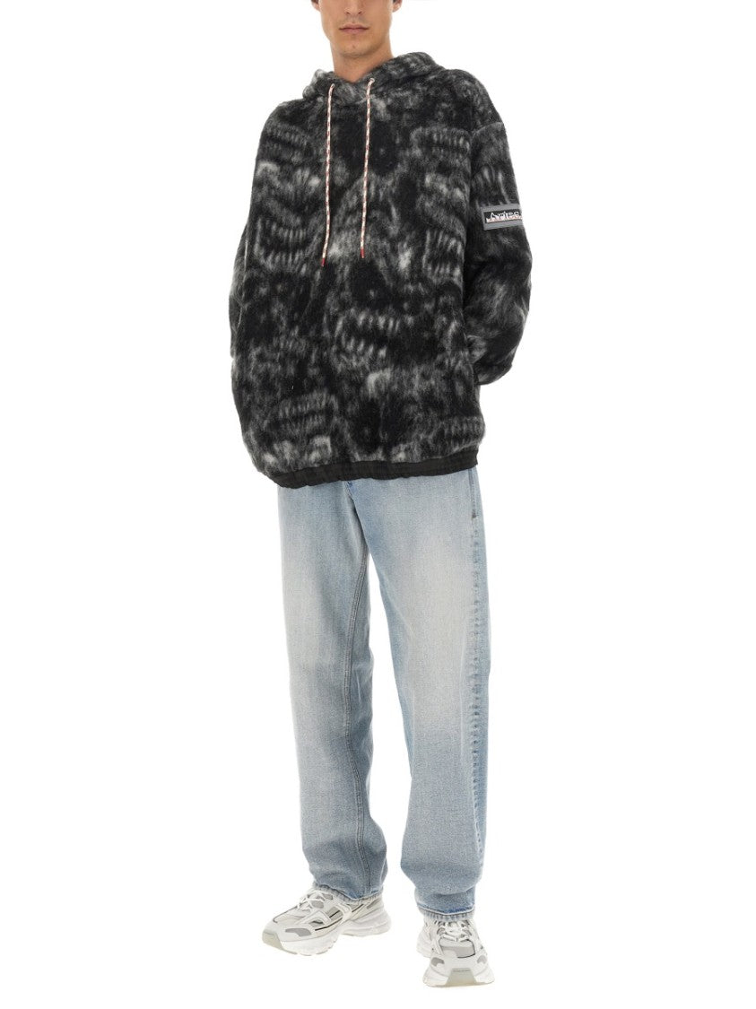 Textured Grey Oversized Sweatshirt