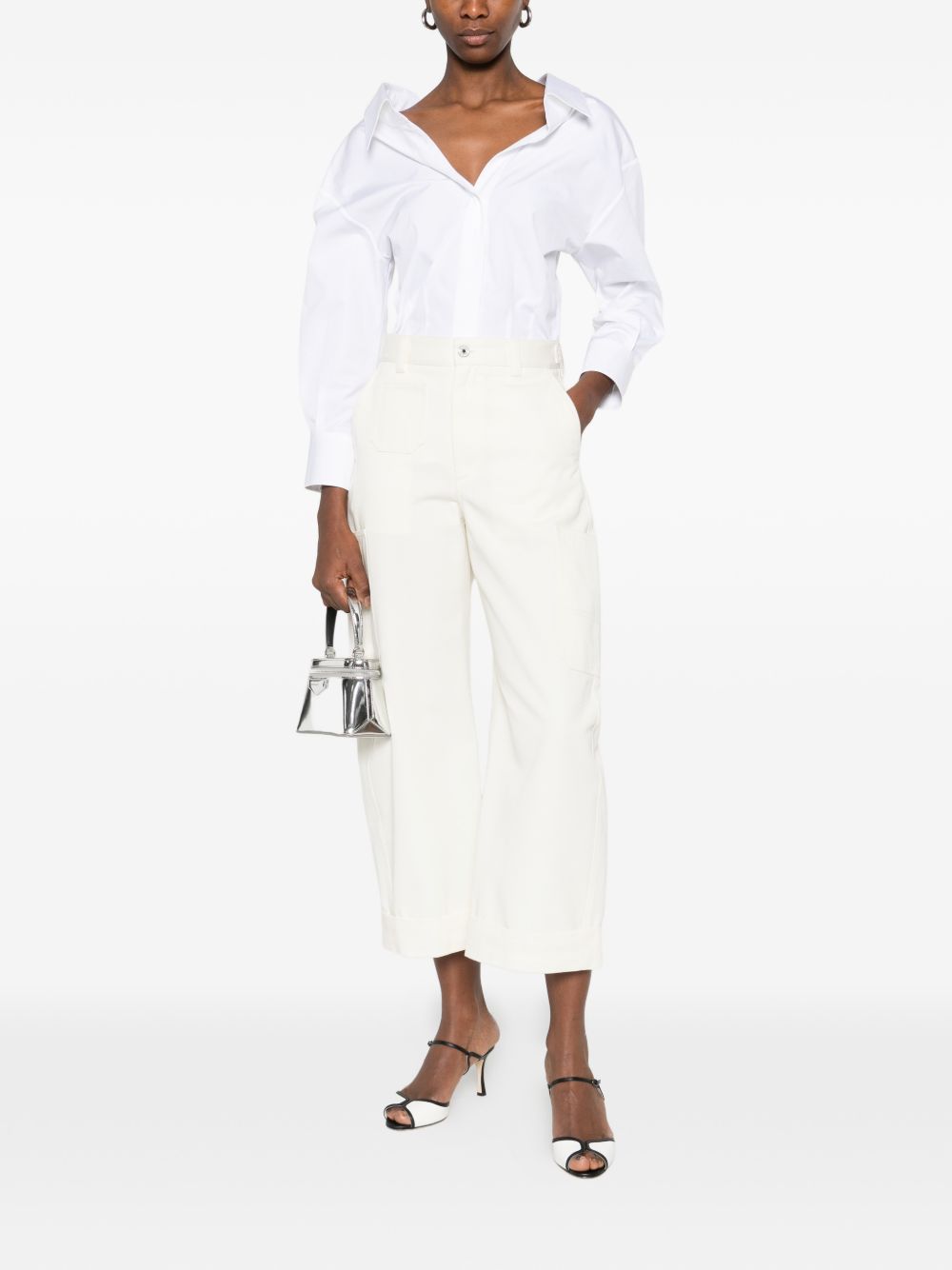 Cropped Shorts with High Waist
