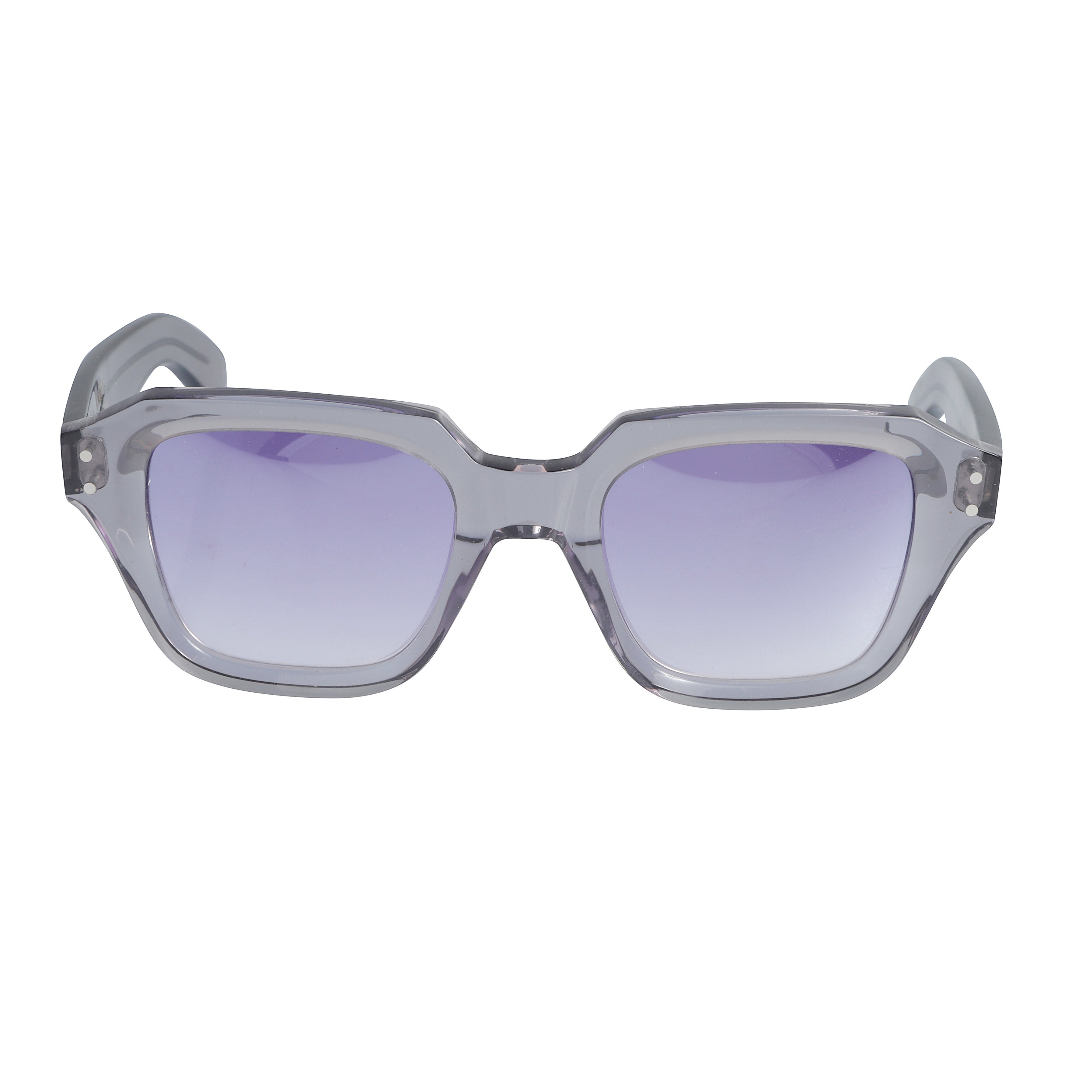Smoke Translucent Smoky Grey Geometric Sunglasses