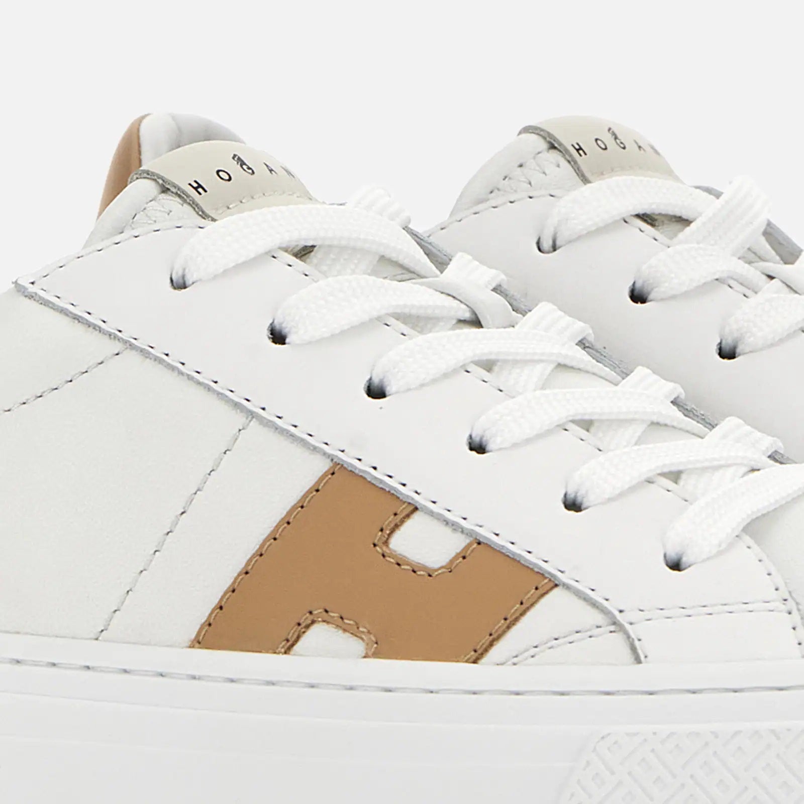 White Cuoio H705 Allacciato H Lace-Up Shoes