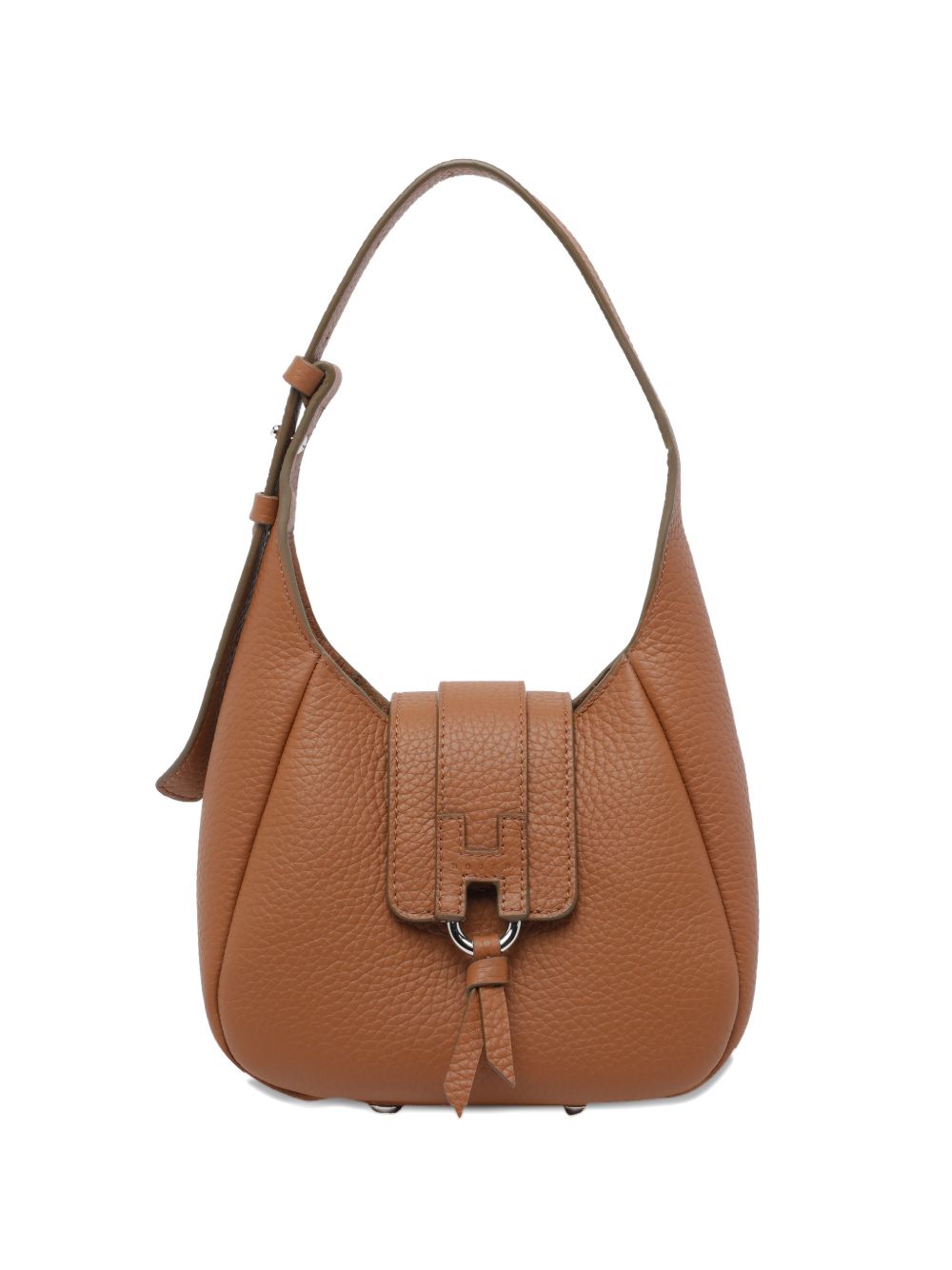 Textured Calfskin Handbag with H-Detail