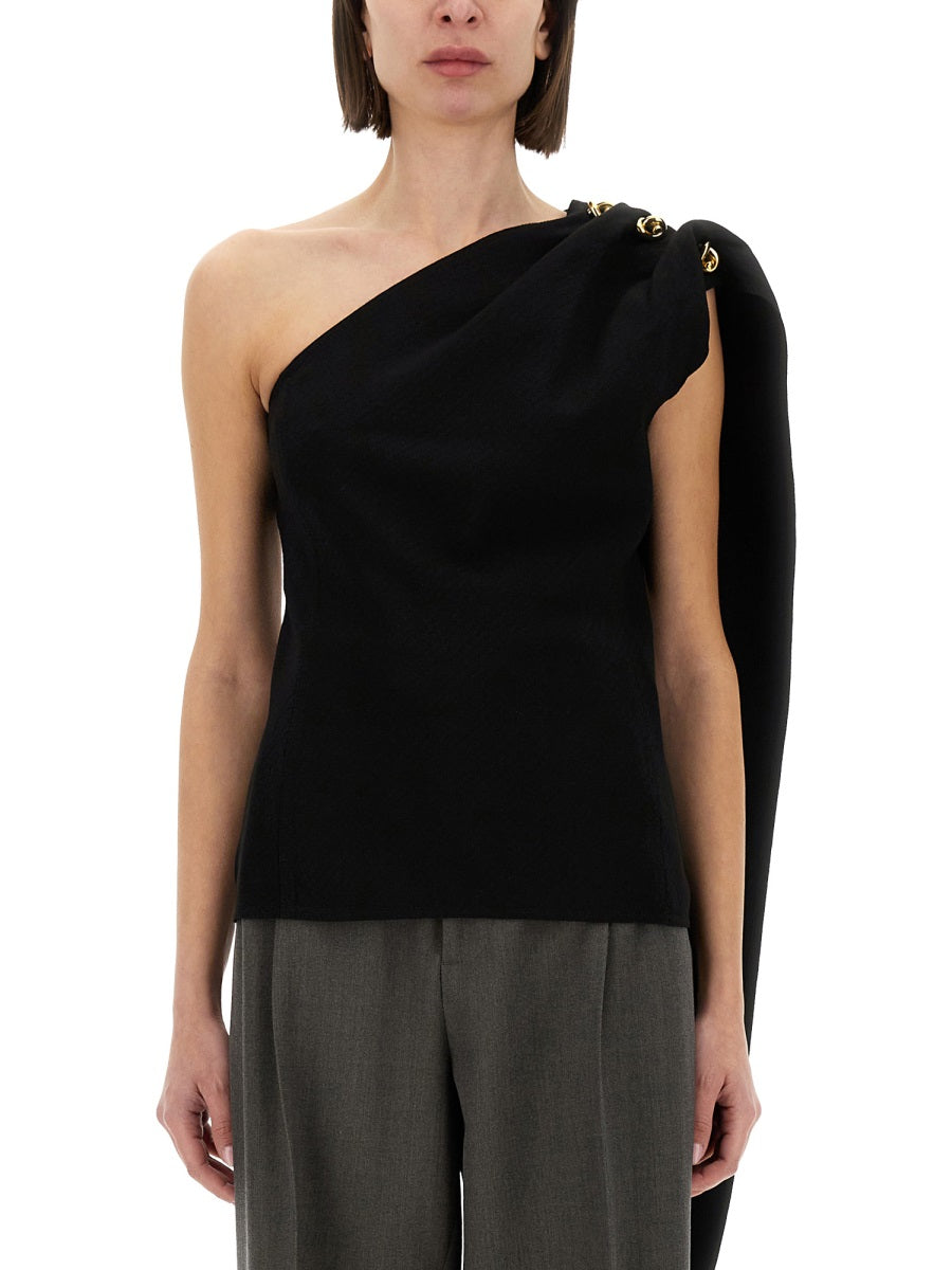 Tailored Crepe Top with Minimalist Design