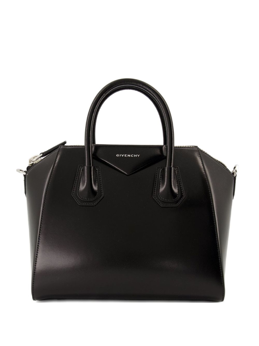 Structured Black Leather Bag