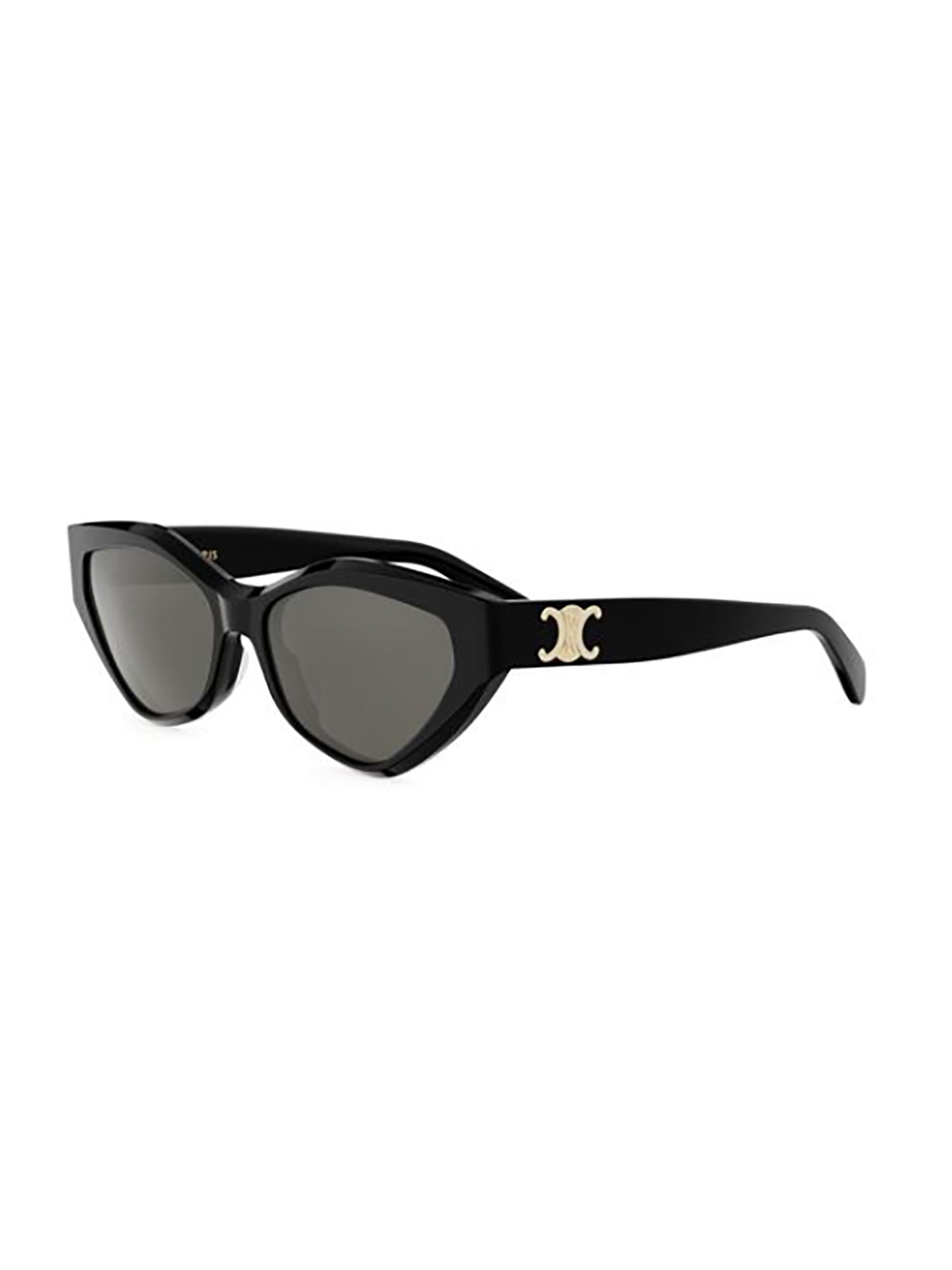 Glossy Black Cat-Eye Sunglasses