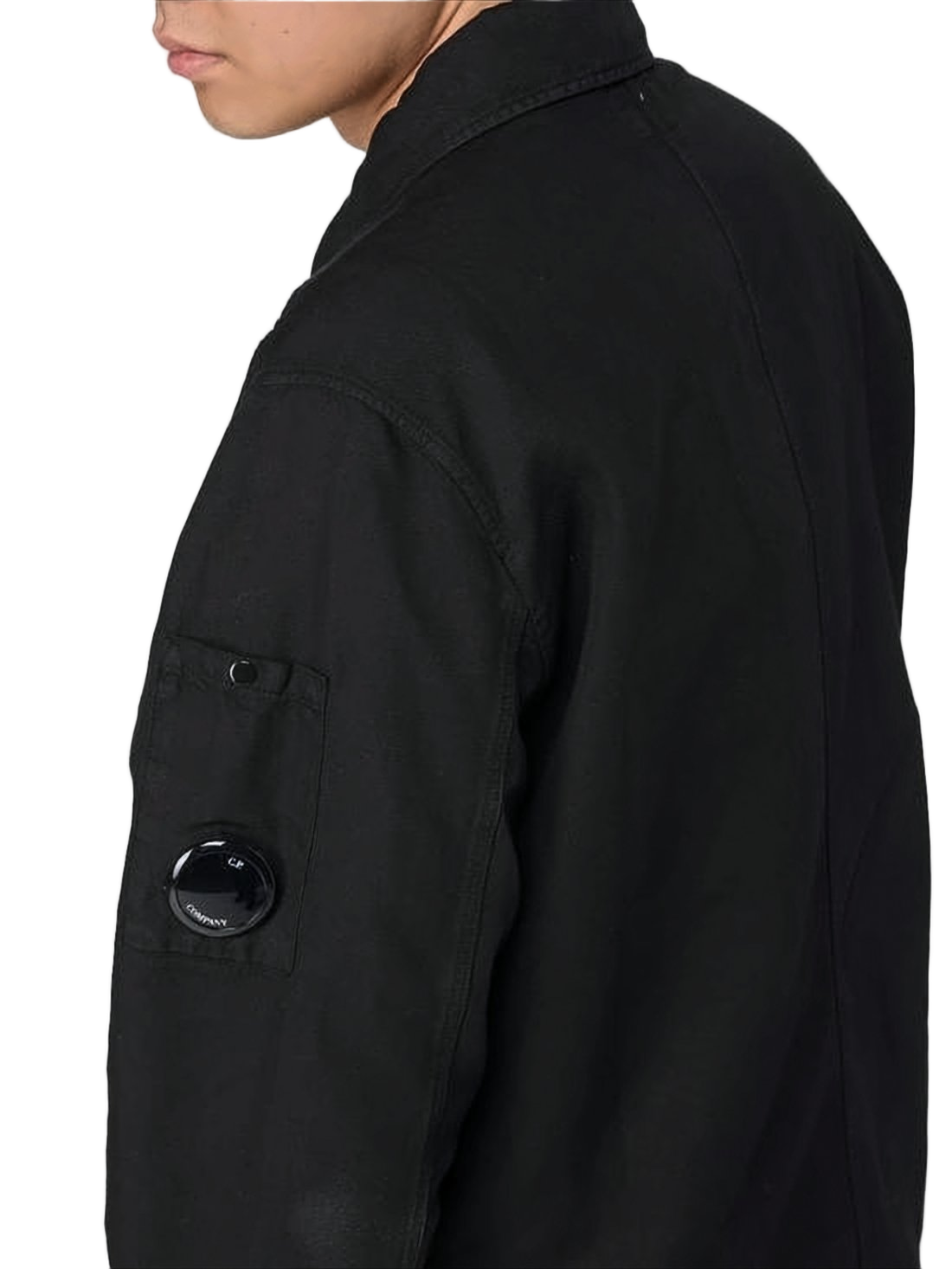 Minimalistic Black Jacket with Classic Collar