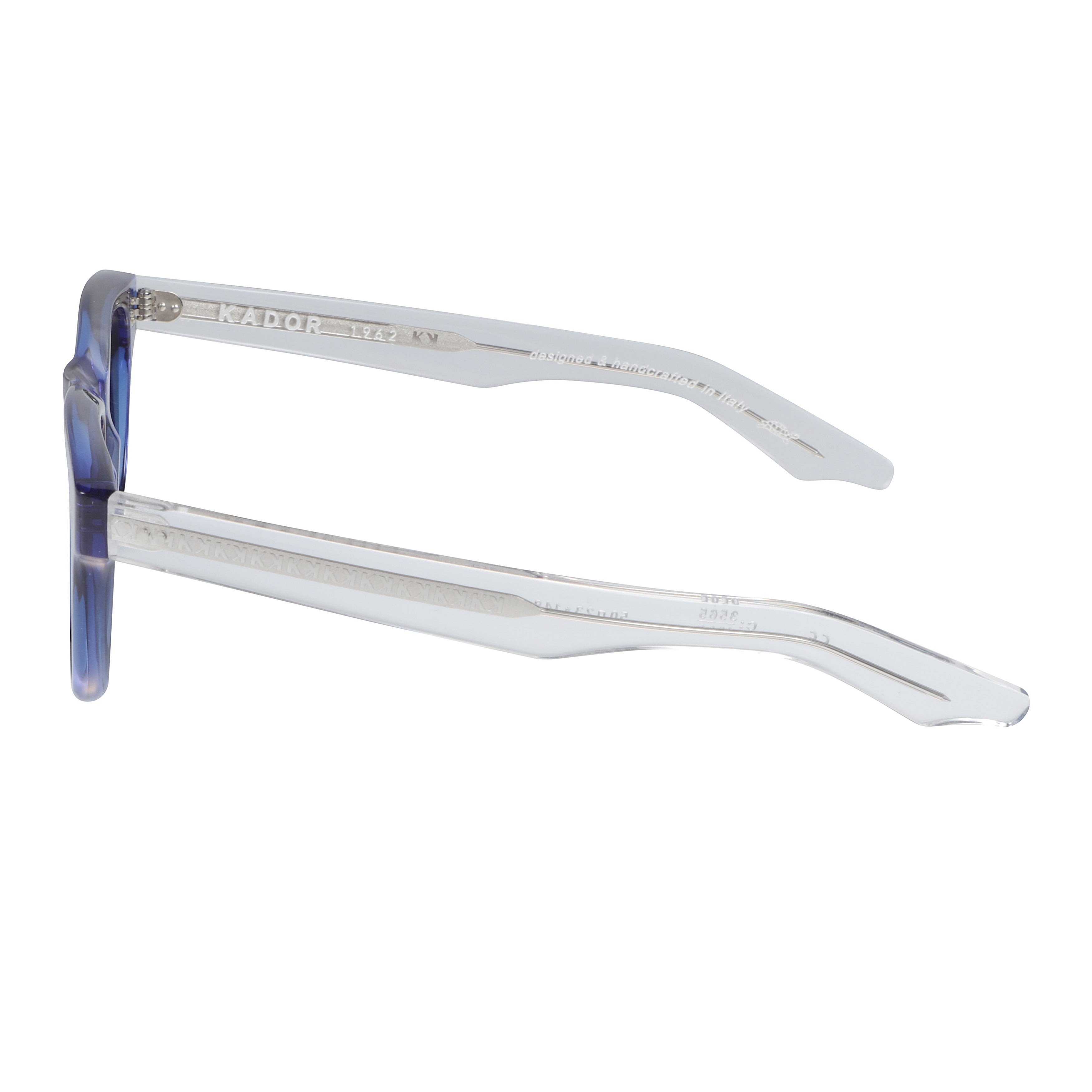 Voyager 23 Translucent Deep Blue Rectangular Sunglasses
