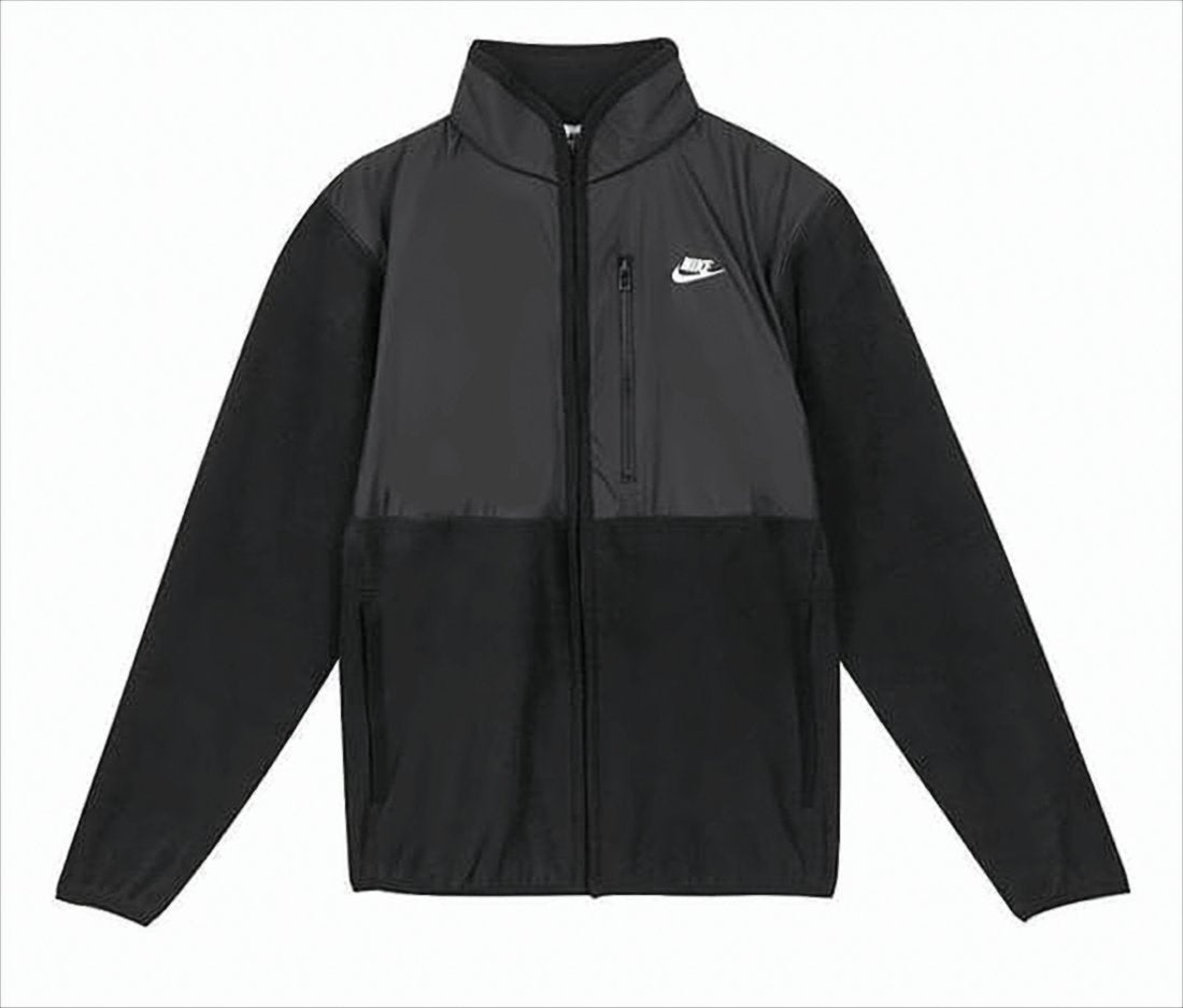 Two-Tone Fleece Jacket With Zippered Pocket