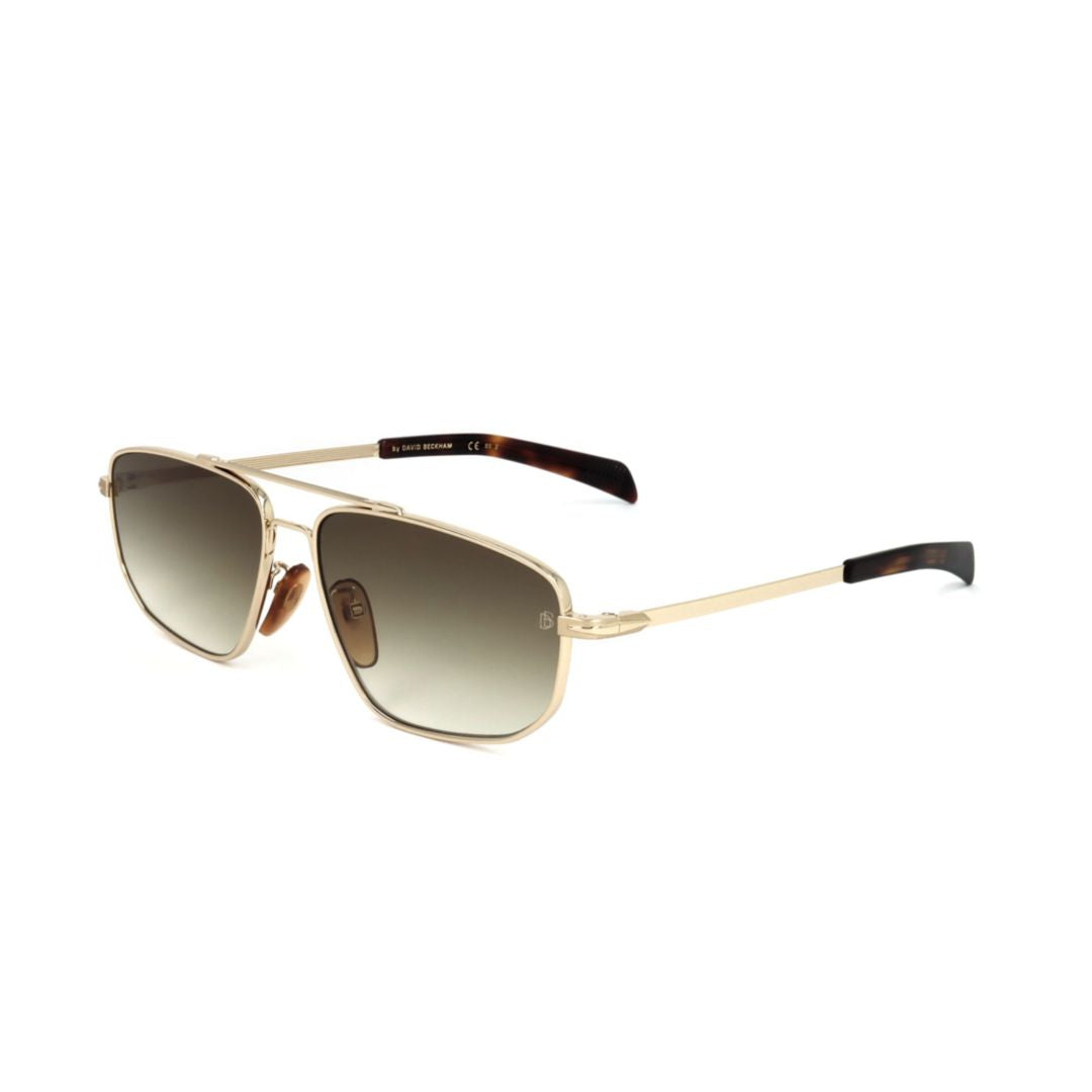 Db 7049/G/S Rectangular Gold-tone Metal Sunglasses