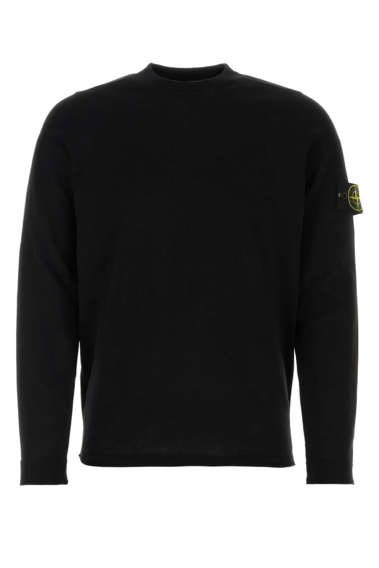 Crew Neck Sweater With Signature Logo Patch