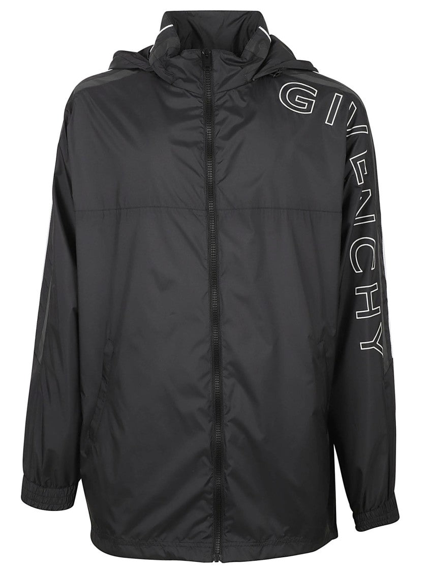 Relaxed Fit Black Coat With Hood