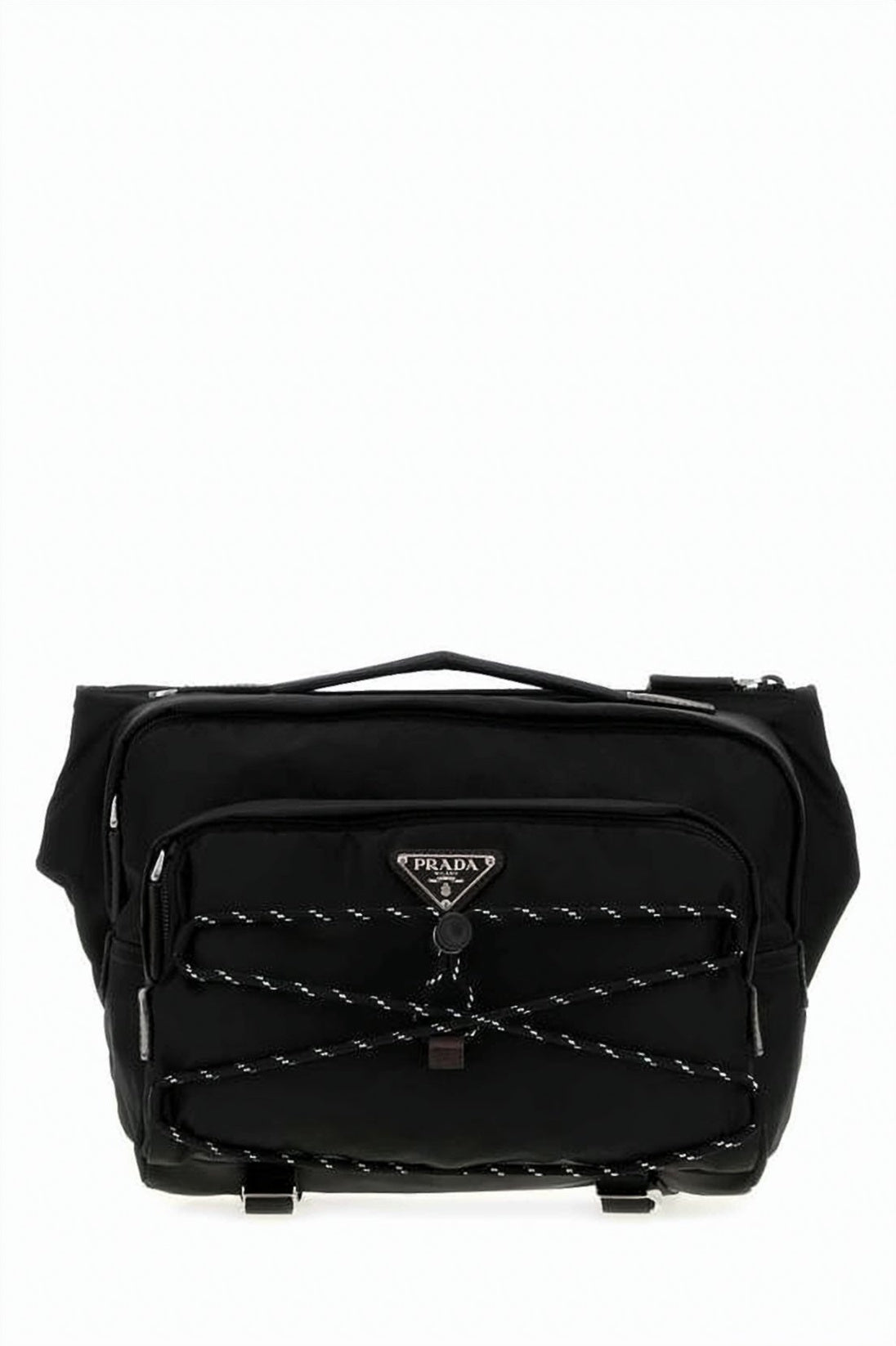 Black Speedlock Nylon Leather Shoulder Bag
