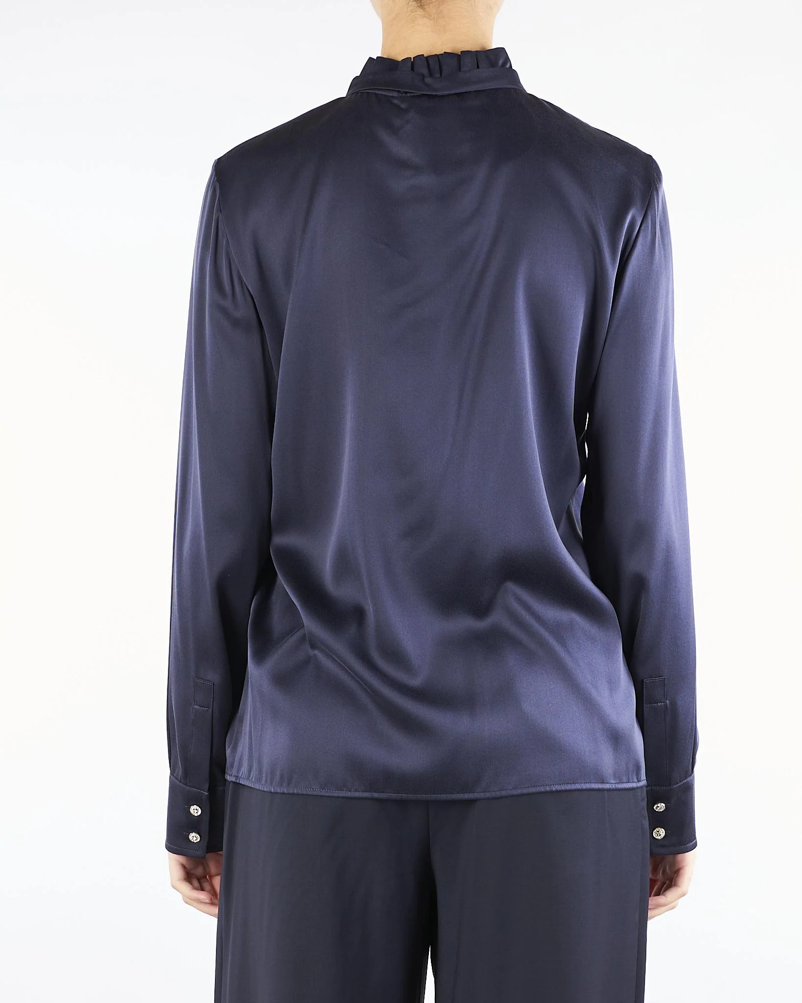 Ruffled Neckline Blouse