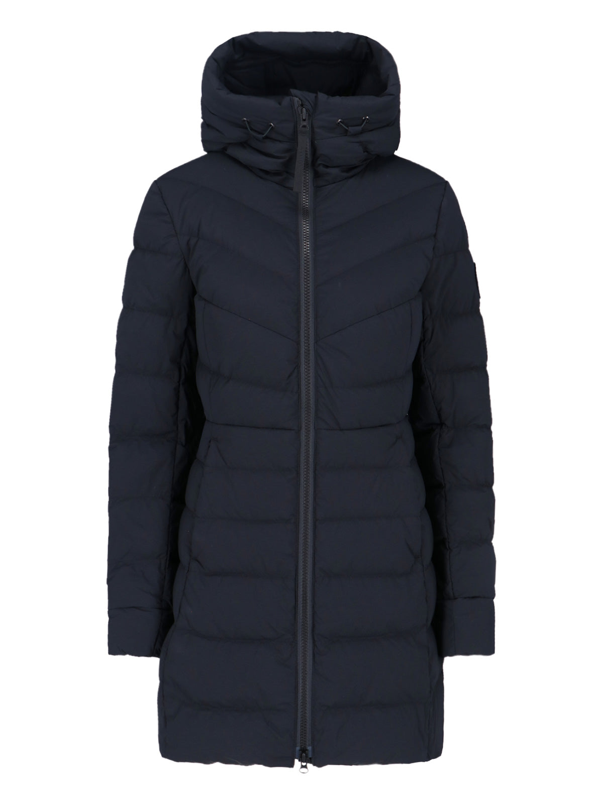 Black Clair Quilted Aira Fabric Coat