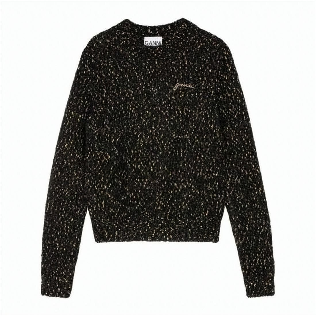 Textured Knit Sweater with Classic Crew Neckline