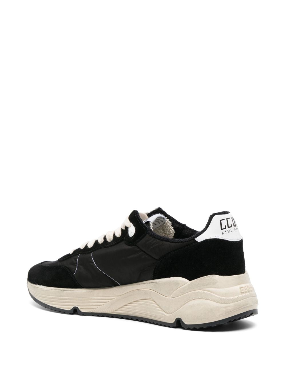 Chunky Black Sneakers with Silk