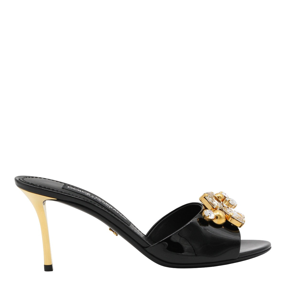Open Toe High-Heeled Sandals with Crystal Accents