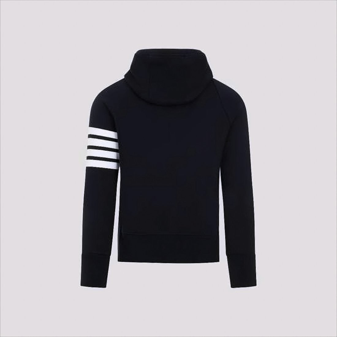 Hooded Sweatshirt with Zip-Up Front and Iconic Stripes