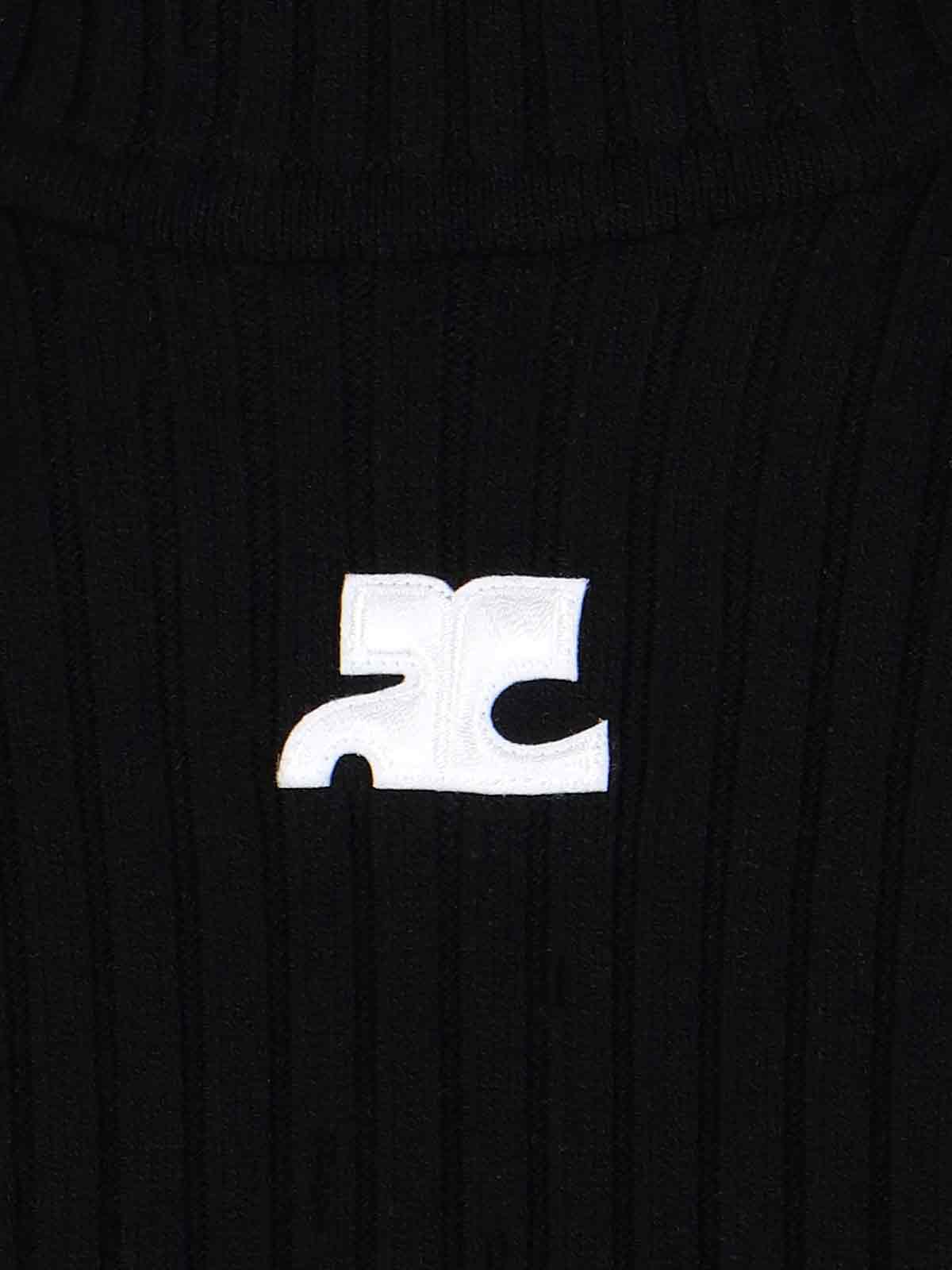 "Reedition" Ribbed Sweater, In Black Fabric