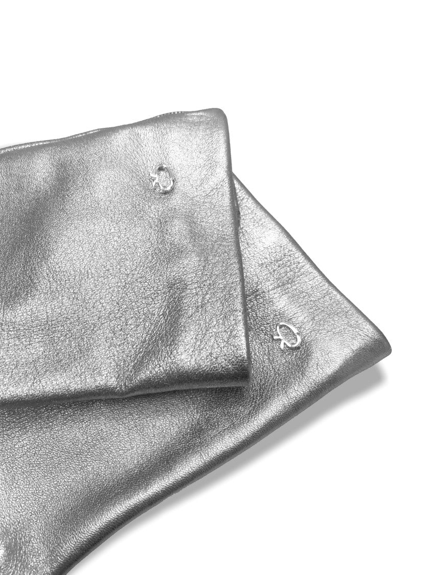 Glove Nappa Silk Silver