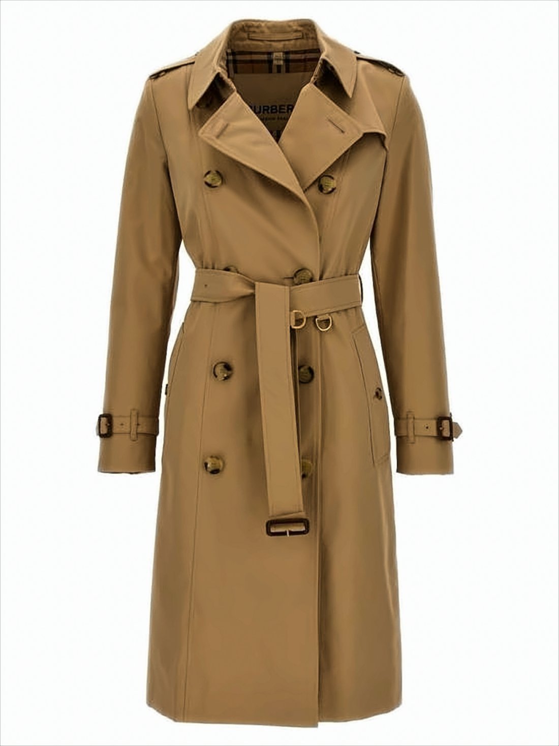 Double-Breasted Cotton Trench Coat