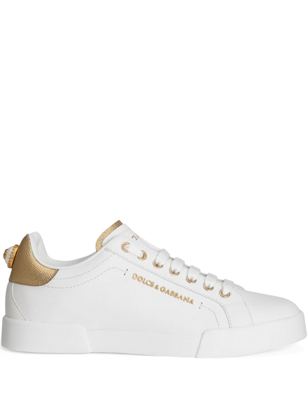 Skórzane sneakersy Portofino z napisami