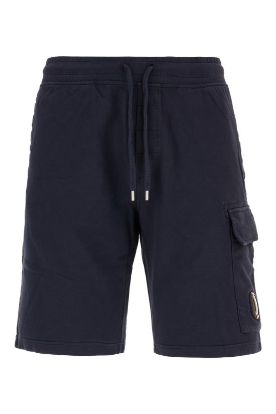 Minimalist Black Cargo Lens Sweat Shorts
