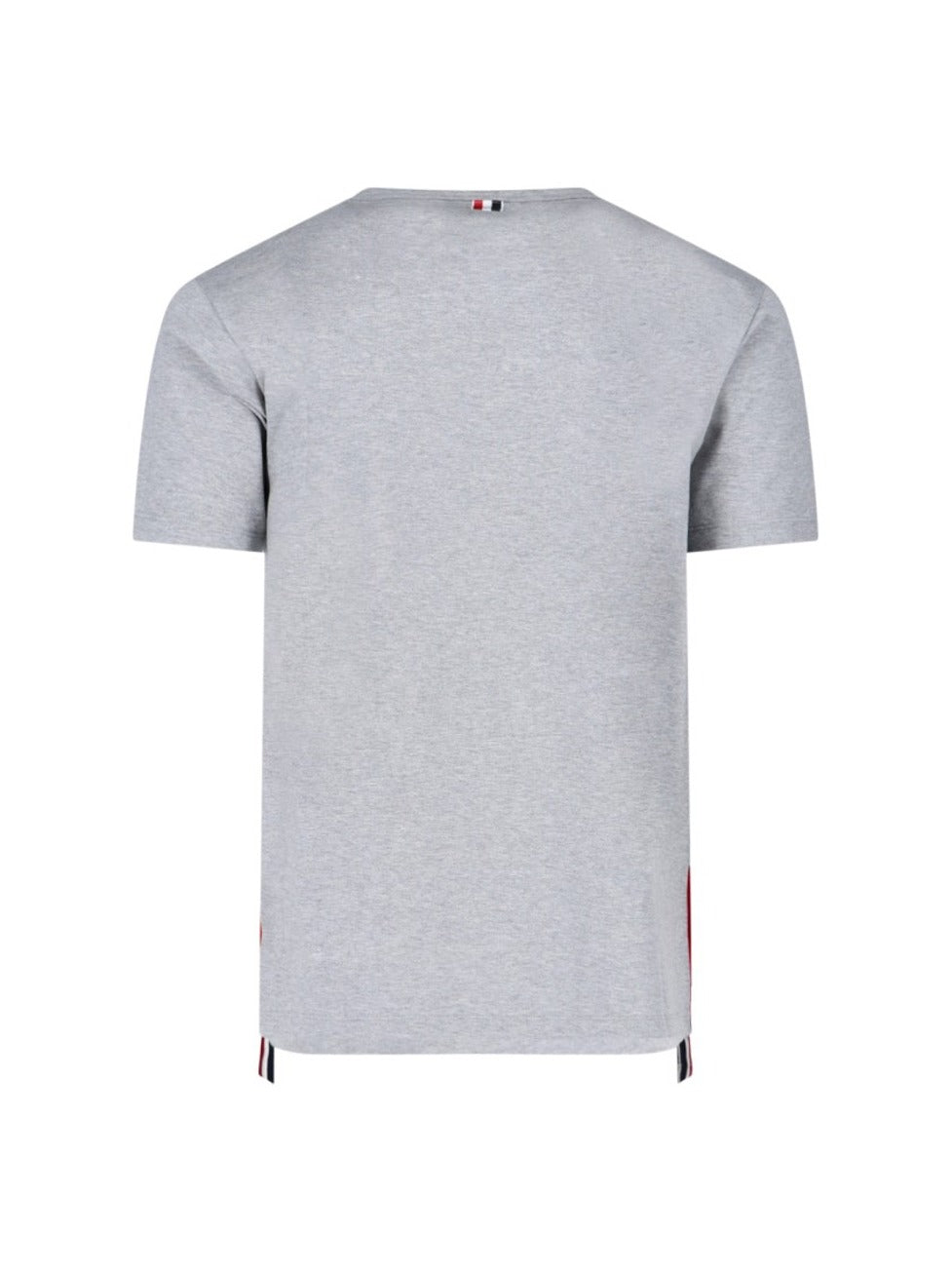 Tricolor Detail T-Shirt – Grey