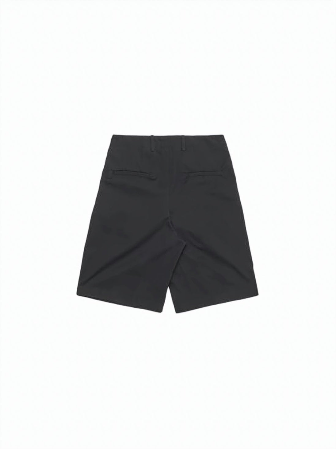 Tailored Minimalist Black Shorts With Structured Design
