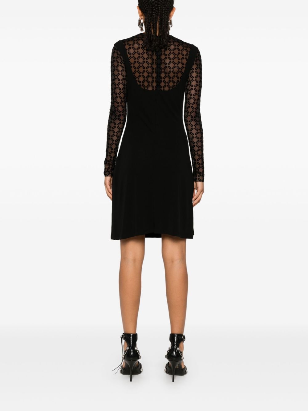 Mid-Length Black Crepe Dress