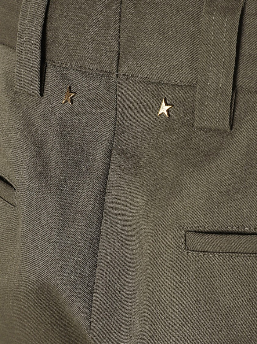 Straight-Leg Trousers With Off-Center Closure
