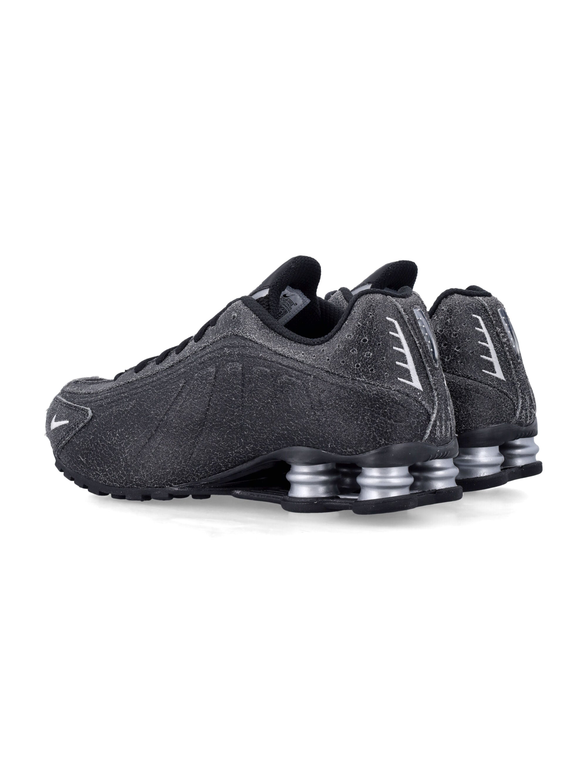 Shox R4 Distressed Leather Sneakers