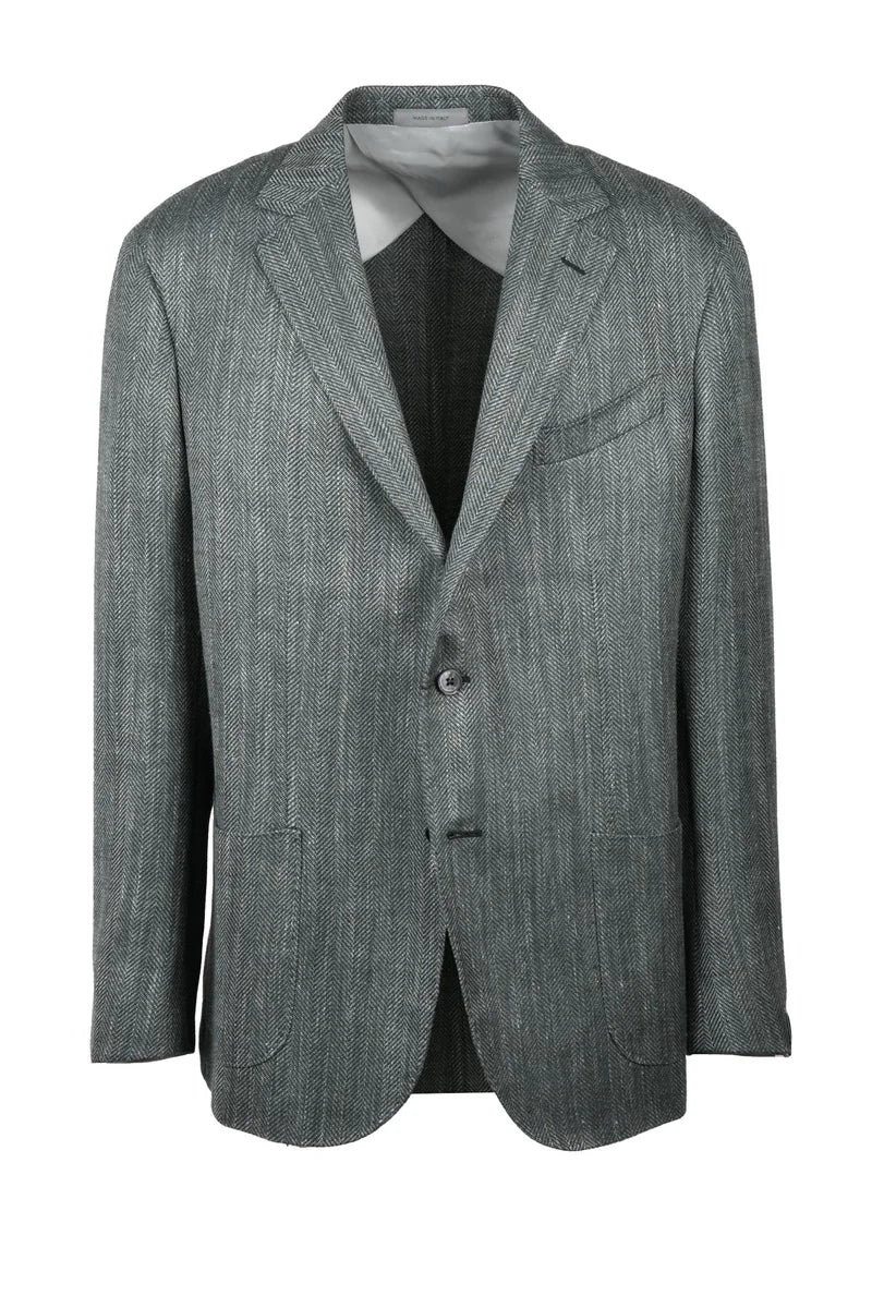 Jacket Wool Silk Linen - Sage Green