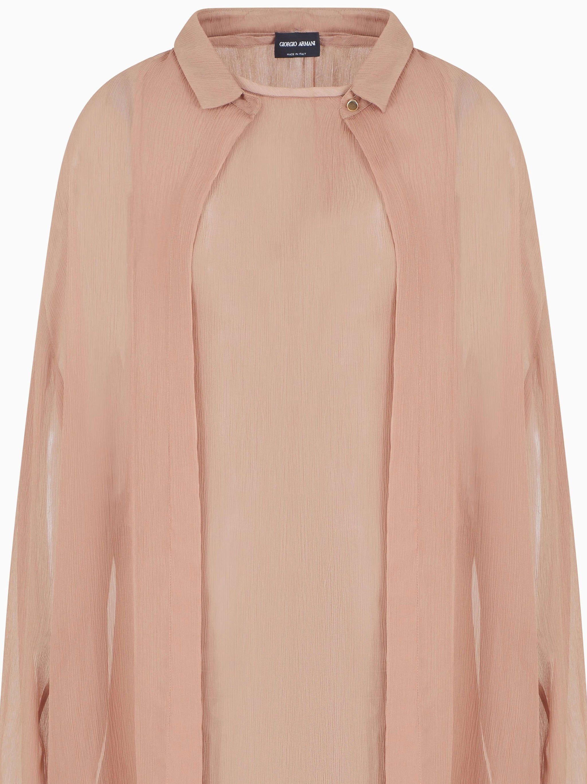 Creponne Silk Pointed Collar Fluid Shirt