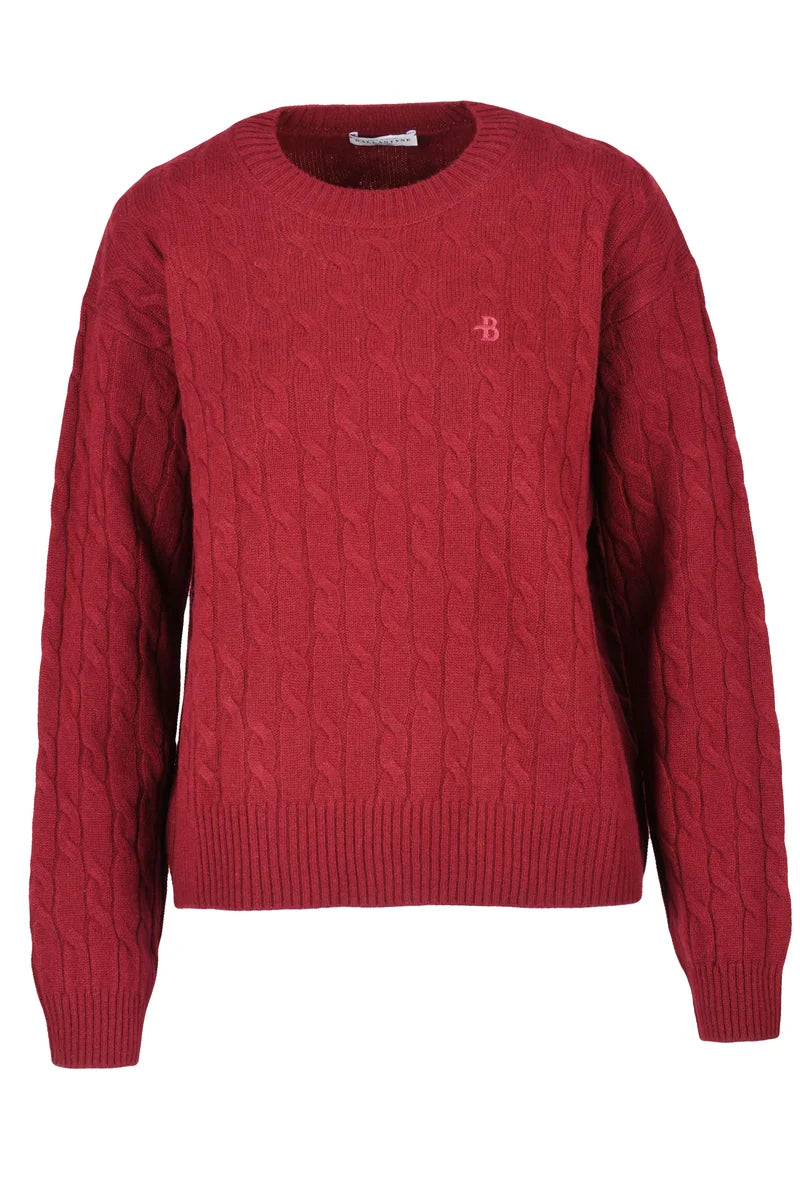 Crew Neck Sweater - Red