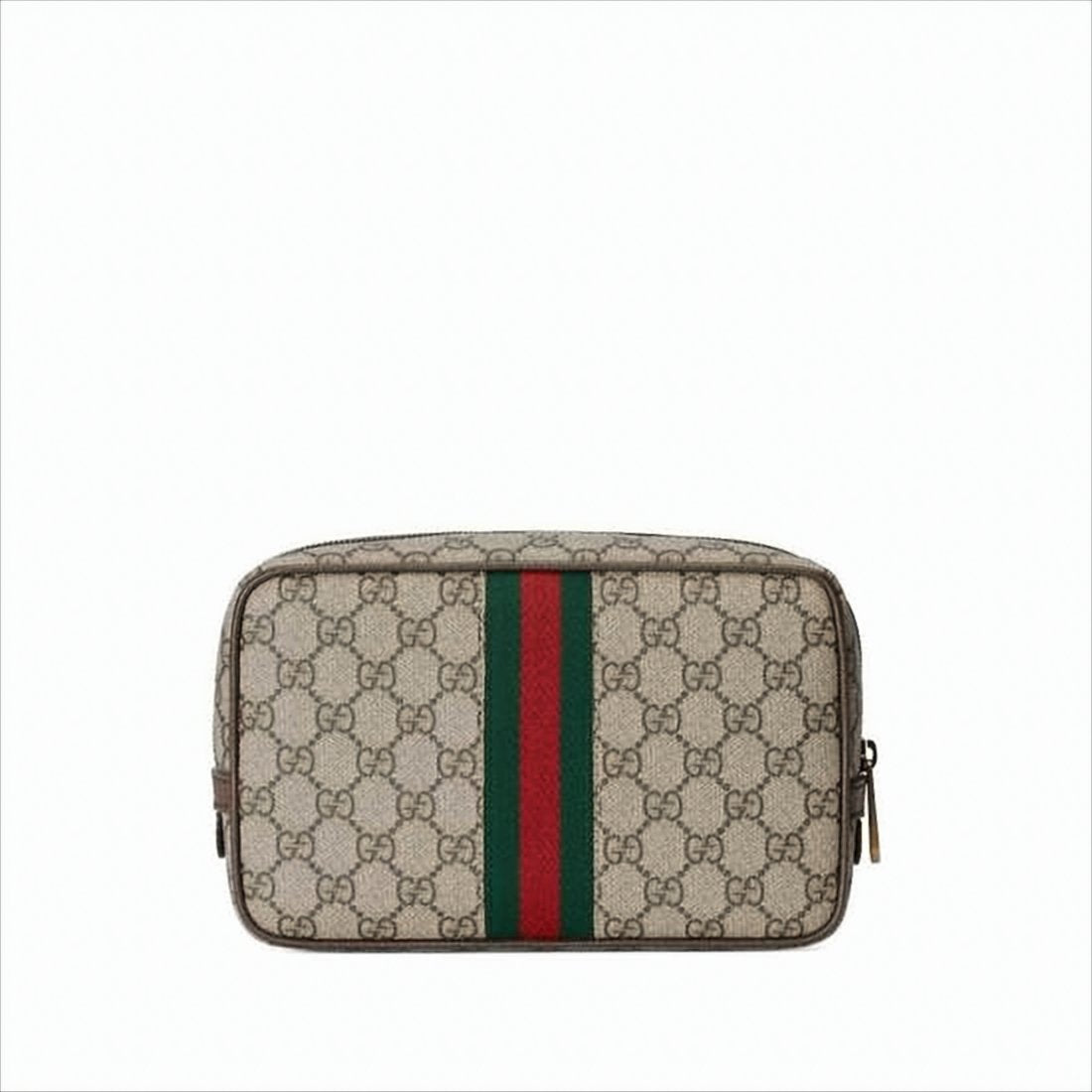 Canvas and Leather Monogram Clutch