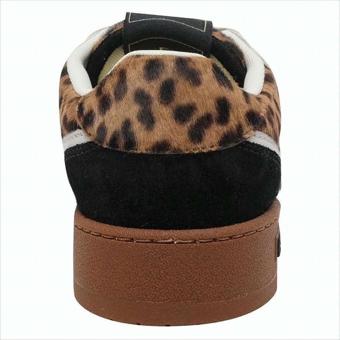 Low-Top Sneakers with Bold Leopard Print