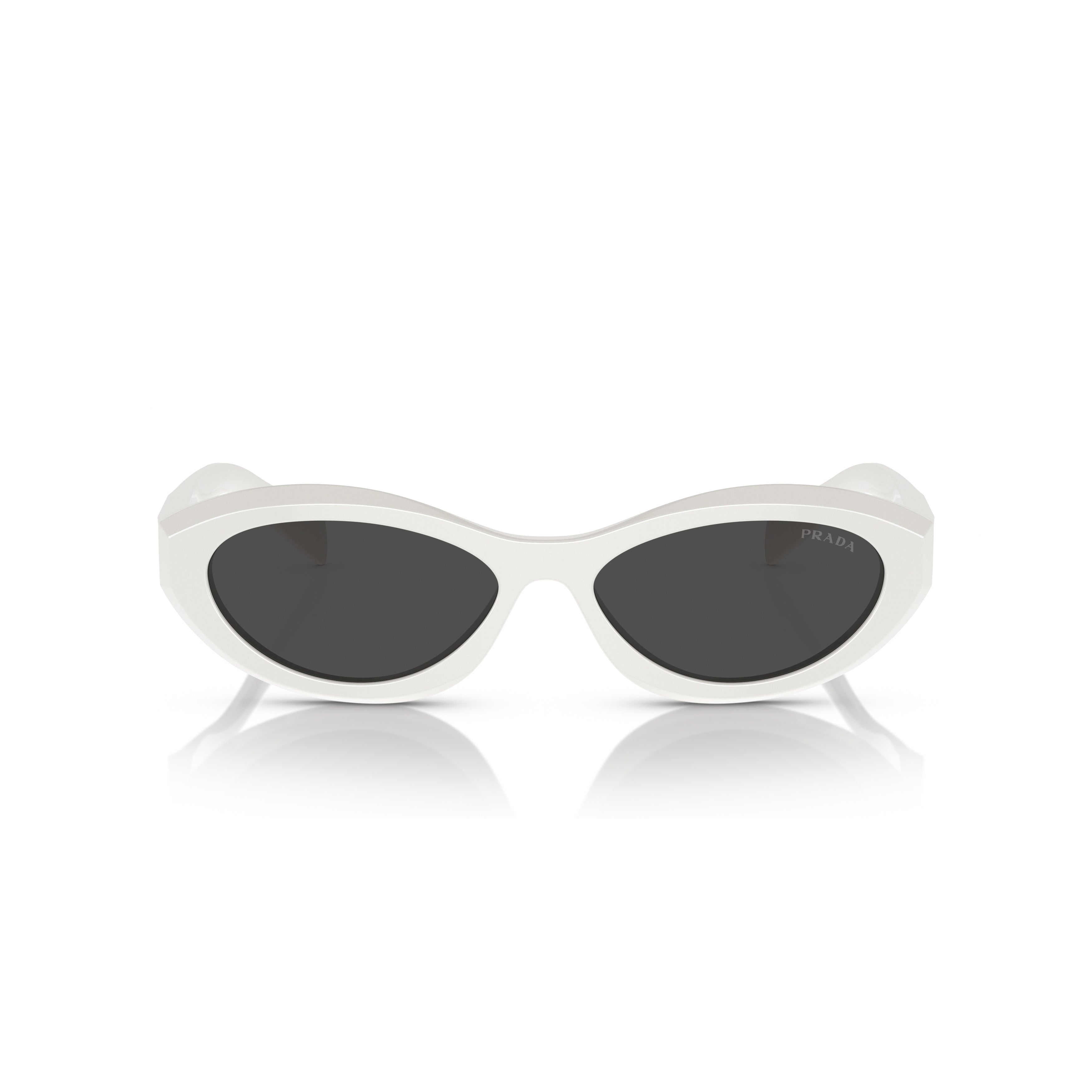 0pr 26zs Oval White Acetate Sunglasses
