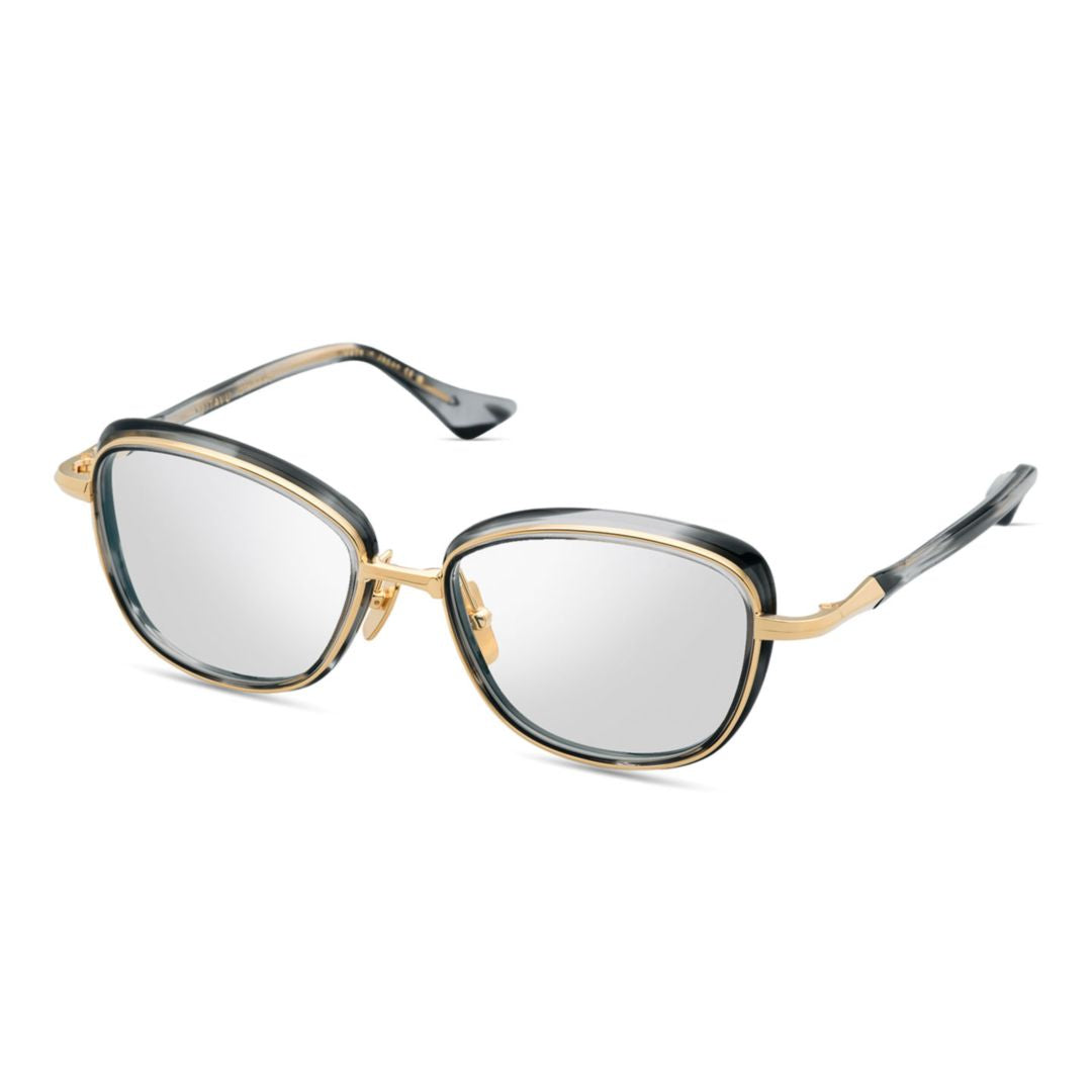 Litavu Rectangular Tortoiseshell Sunglasses with Gold Accents