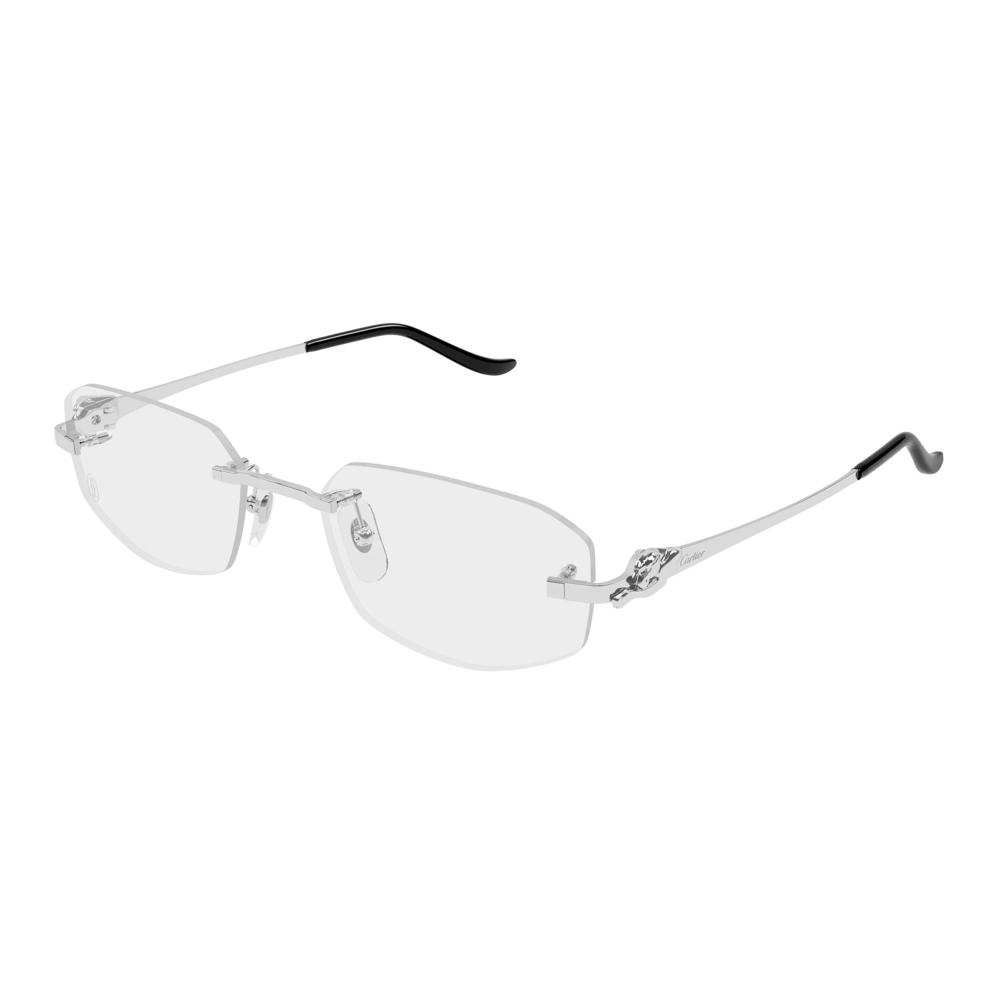 Ct0601O Rectangular Rimless Eyeglasses with Panther Motif