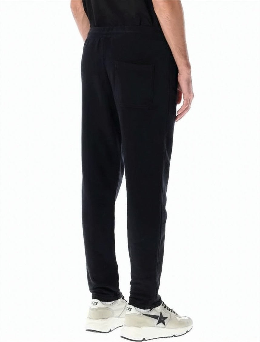 Relaxed Fit Black Star Print Track Pants