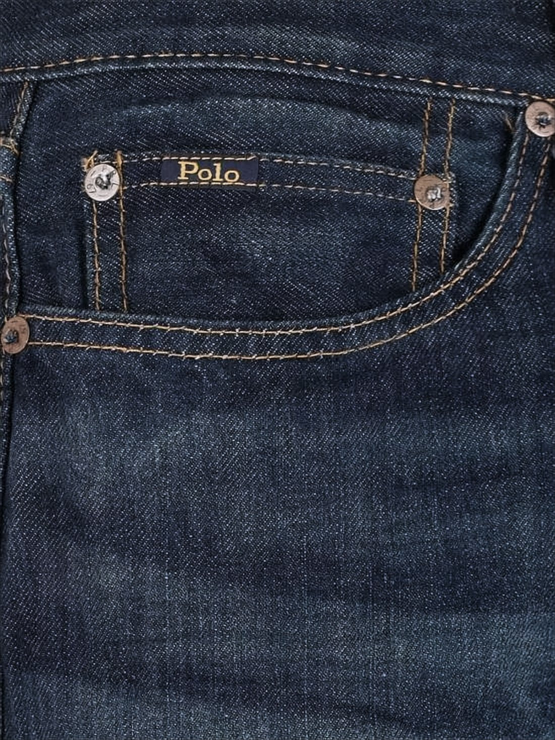 Classic Five-Pocket Denim Pants with Leather Accents