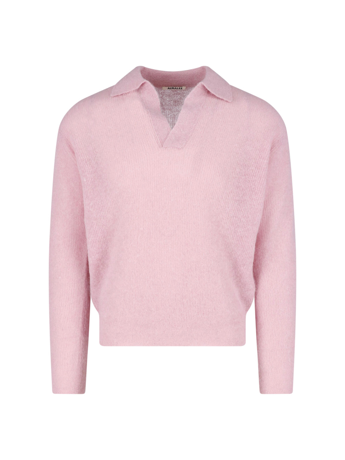 Pink Pastel Fuzzy V-Neck Sweater