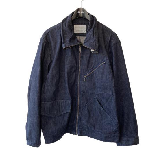 Indigo Denim Jacket with Zipper Closure