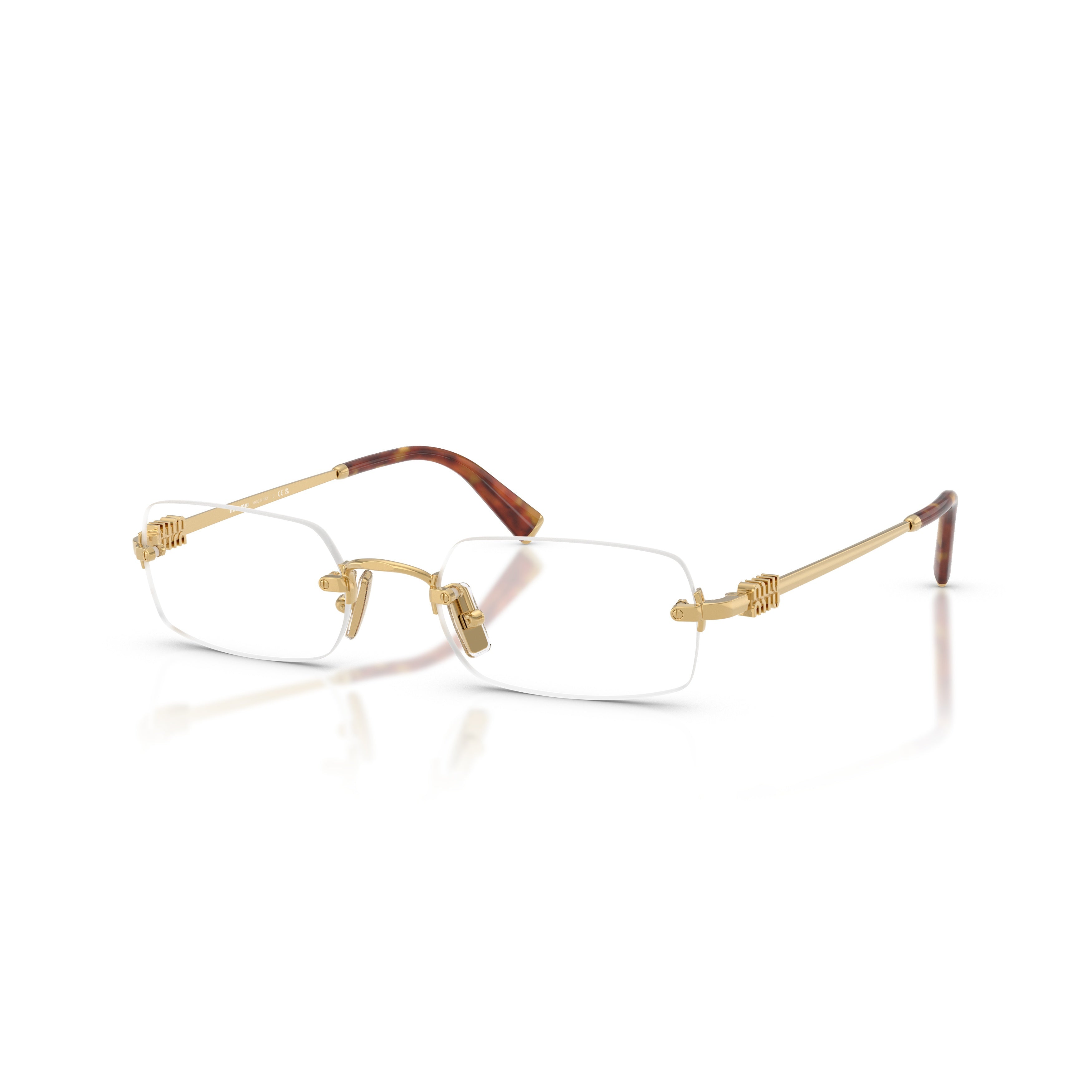0mu 50yv Rectangular Rimless Eyeglasses