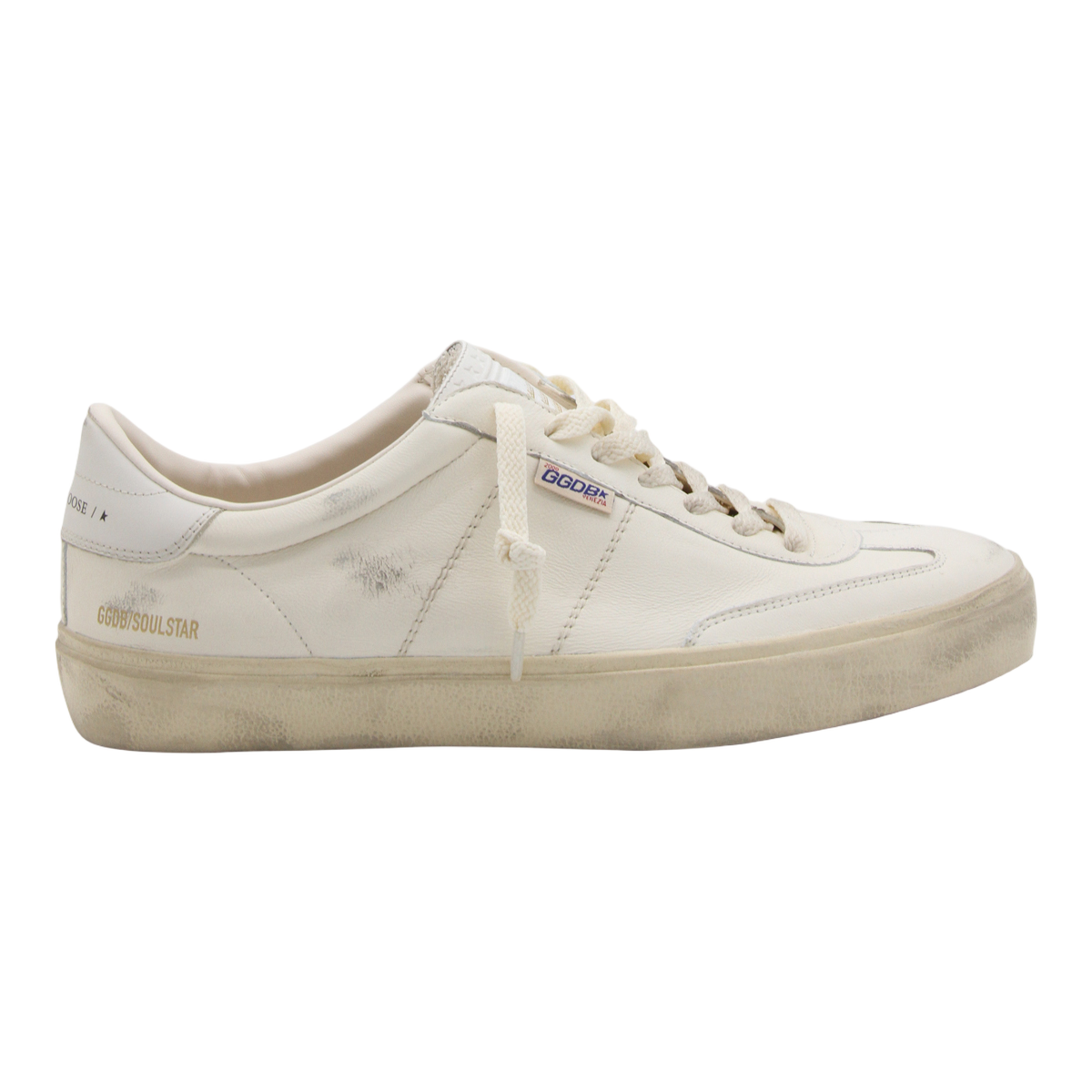Low-Top Vintage Sneakers with Distressed Rubber Sole