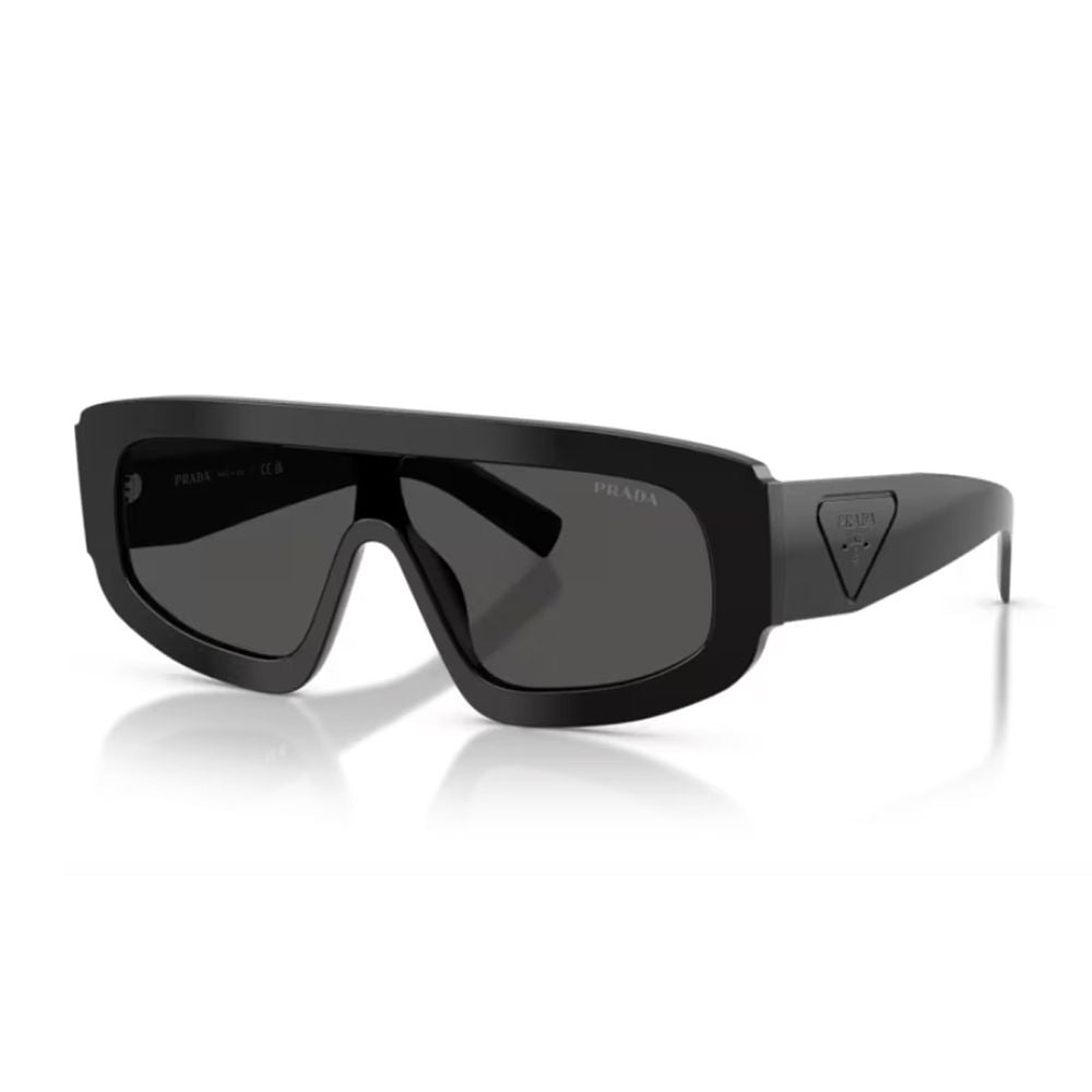 Oversized Sculpted Mask Sunglasses with Iconic Triangular Detail