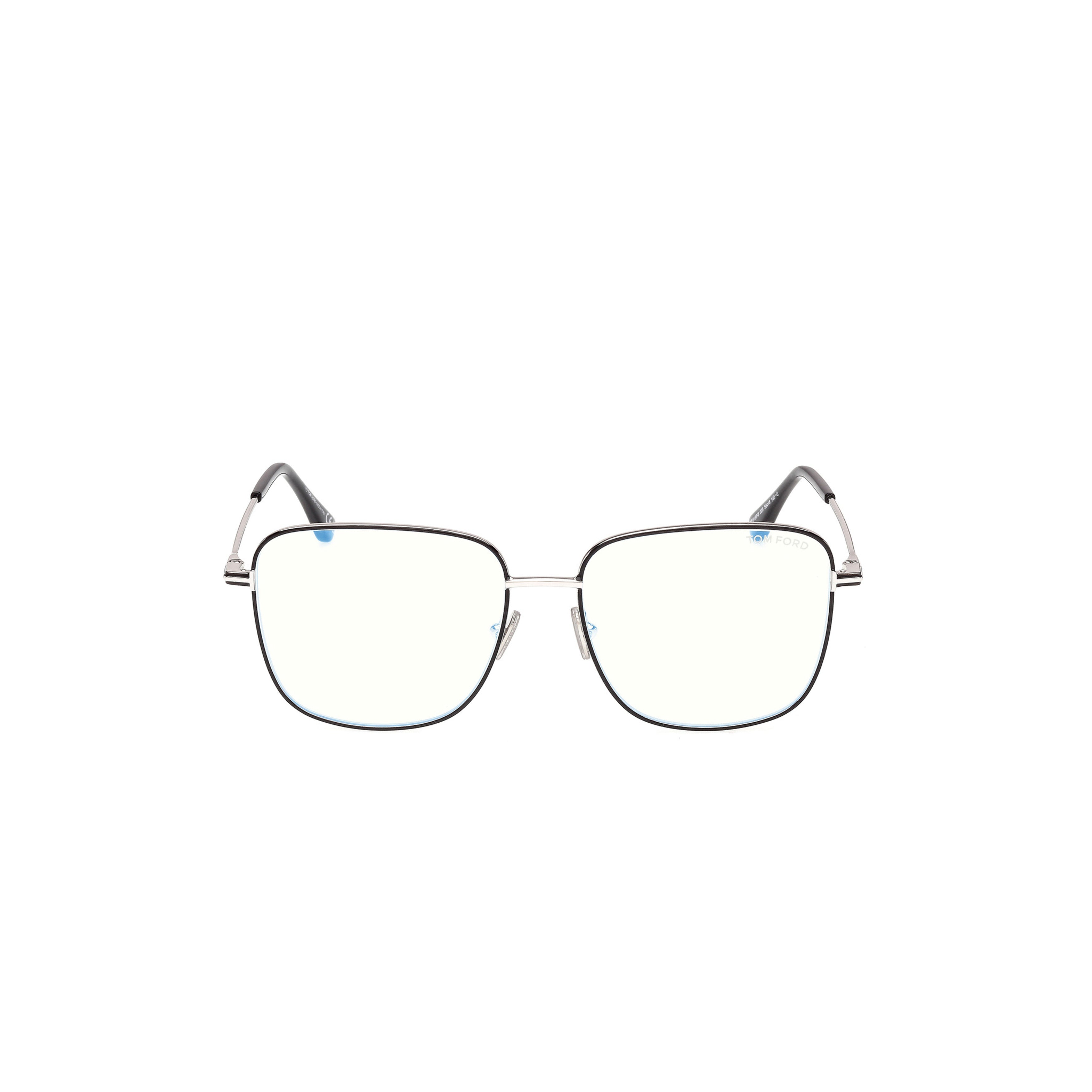 Ft6136-B Square-Shaped Silver-Toned Eyeglasses