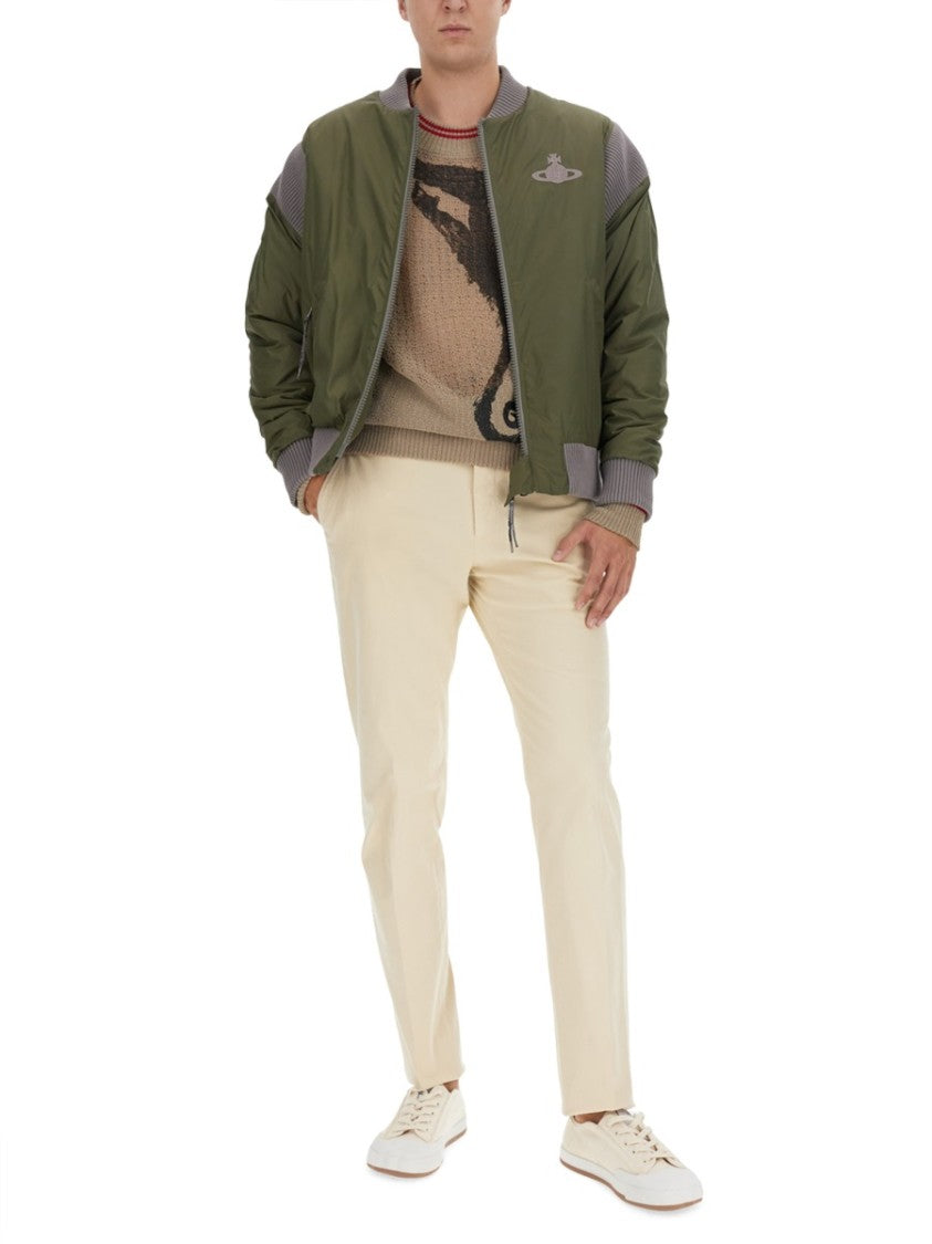 Bomber Jacket With Logo
