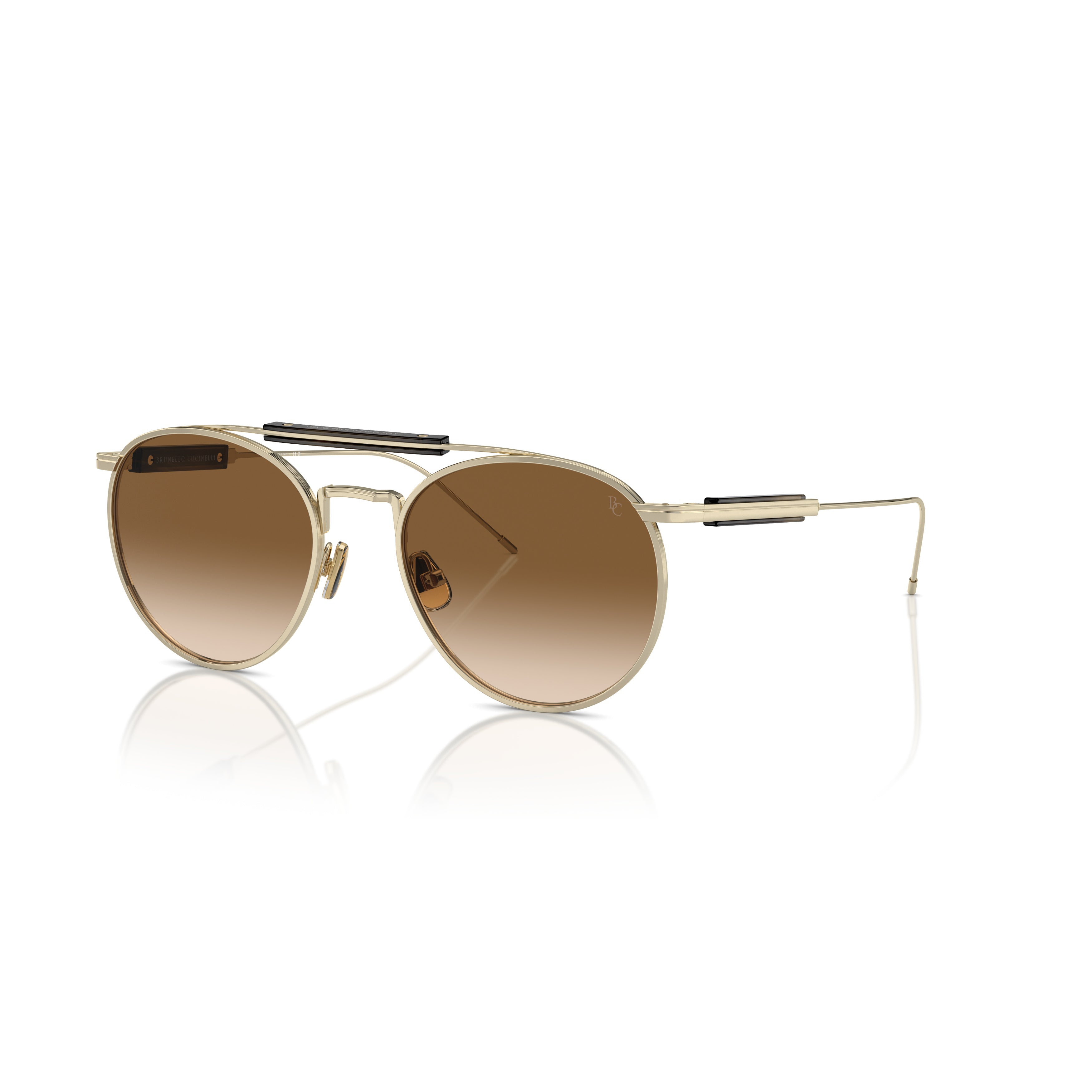 0bc2004st Titanium Frame Sunglasses with Double Bridge