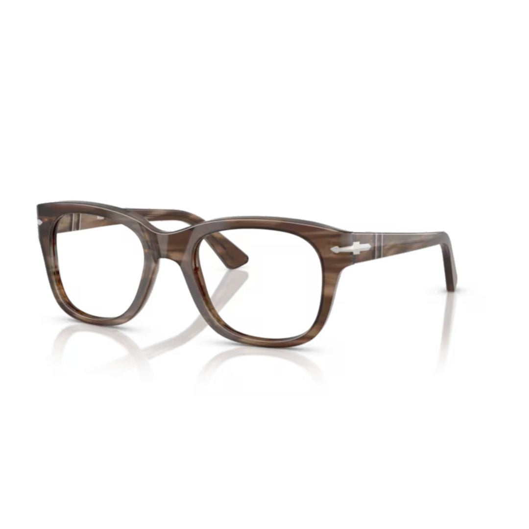 0po3372v Rectangular Acetate Eyeglasses with Keyhole Bridge